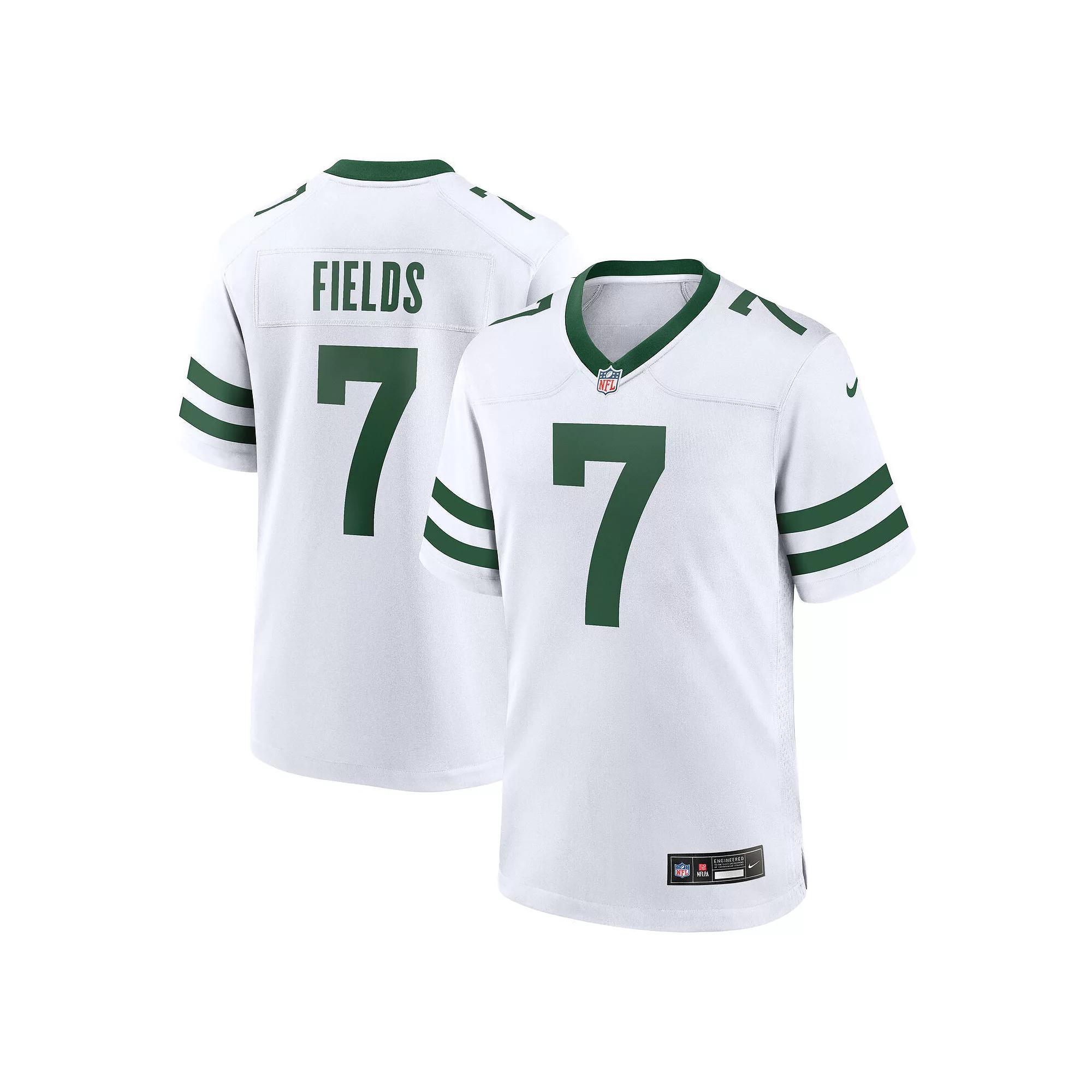 Men's Nike Justin Fields Legacy White New York Jets Game Jersey, Size: Small Product Image