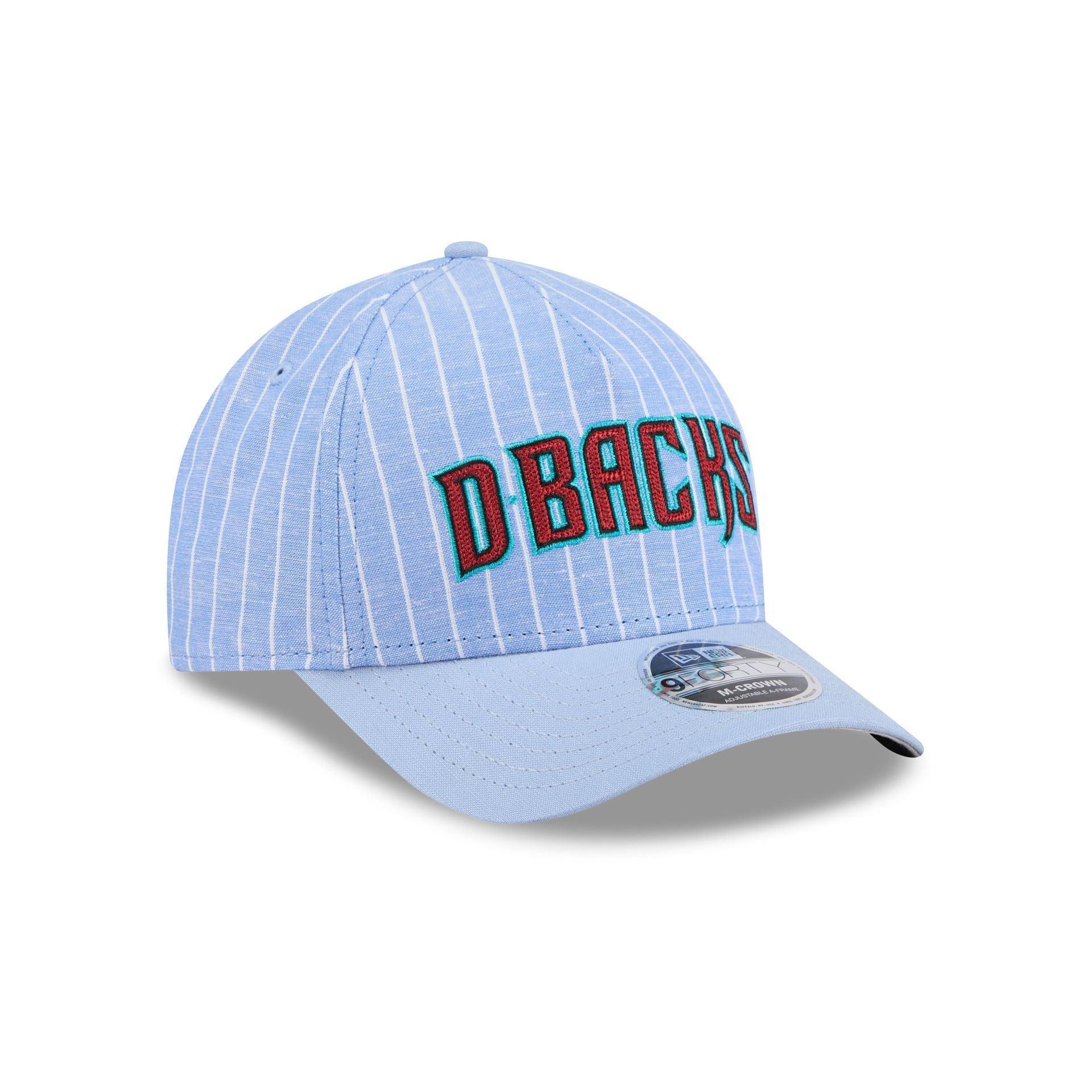 Arizona Diamondbacks Pinstripe Linen 9FORTY M-Crown A-Frame Snapback Hat Male Product Image