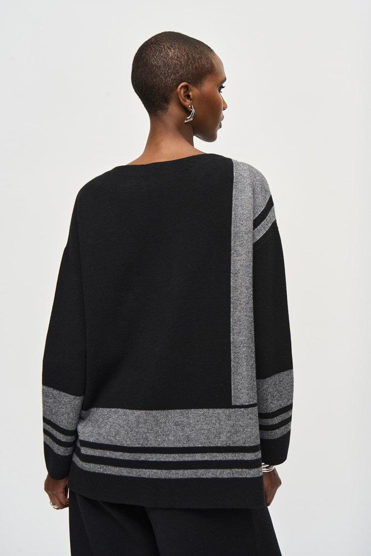 Jacquard Sweater Knit Boxy Top Product Image