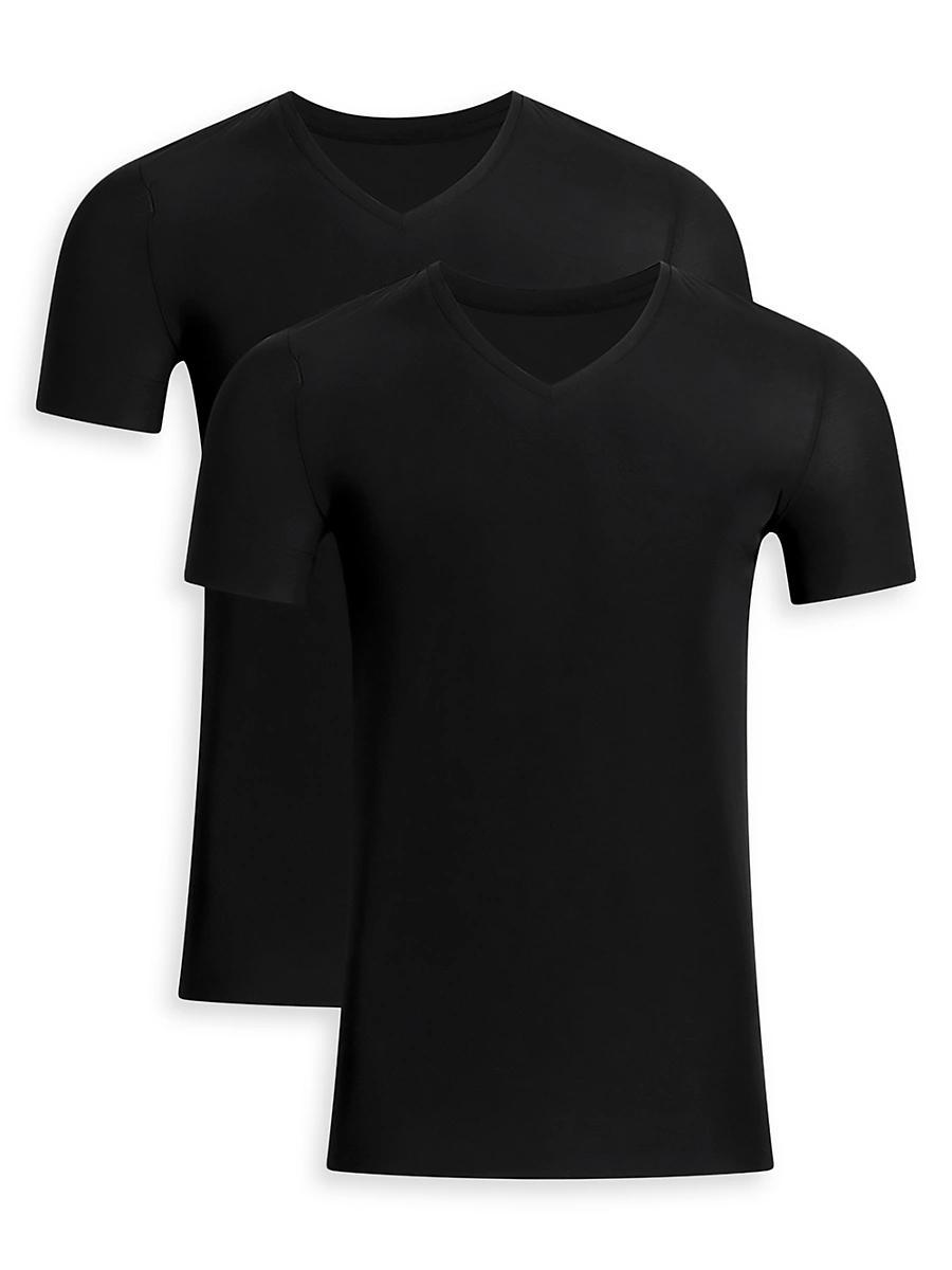 Mens Classic Microfiber Crewneck Undershirt 2-Pack Product Image