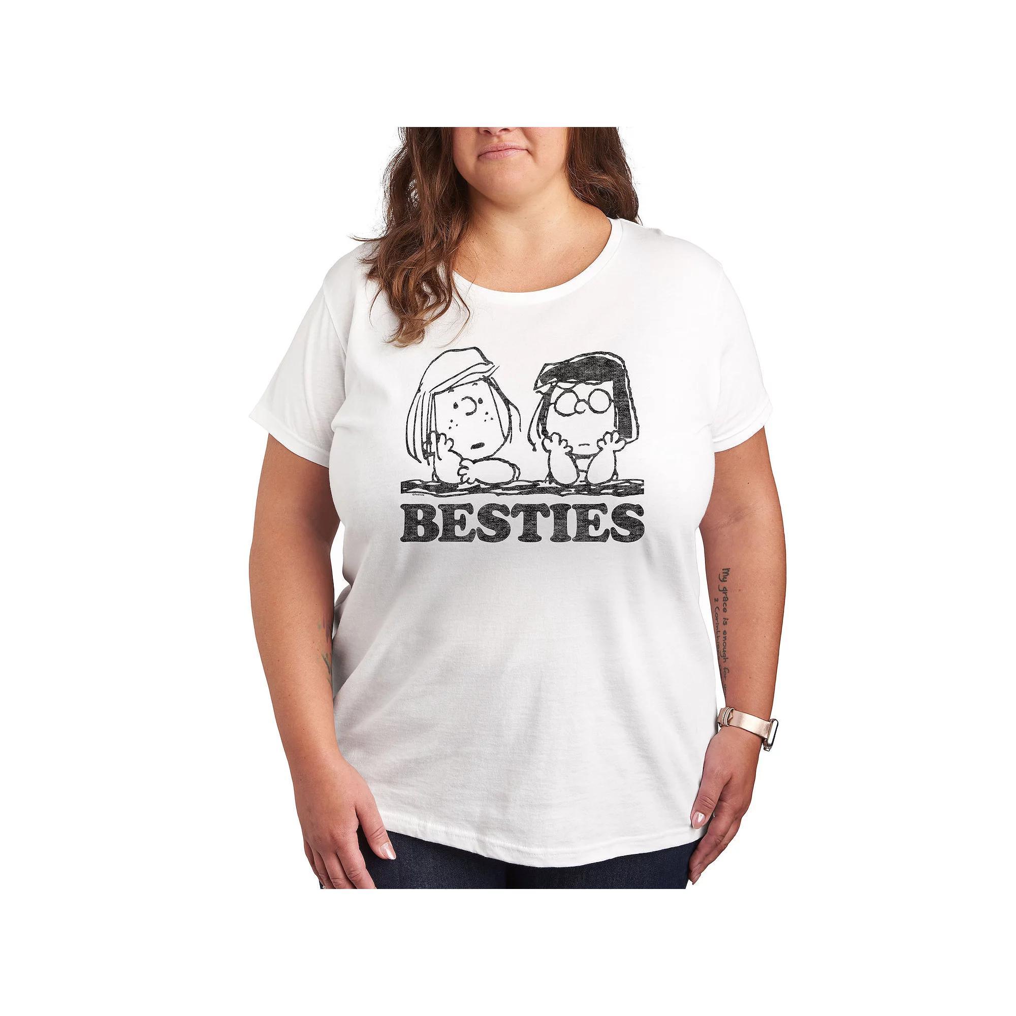 Plus Peanuts Patty & Marcie Besties Graphic Tee, Womens Product Image
