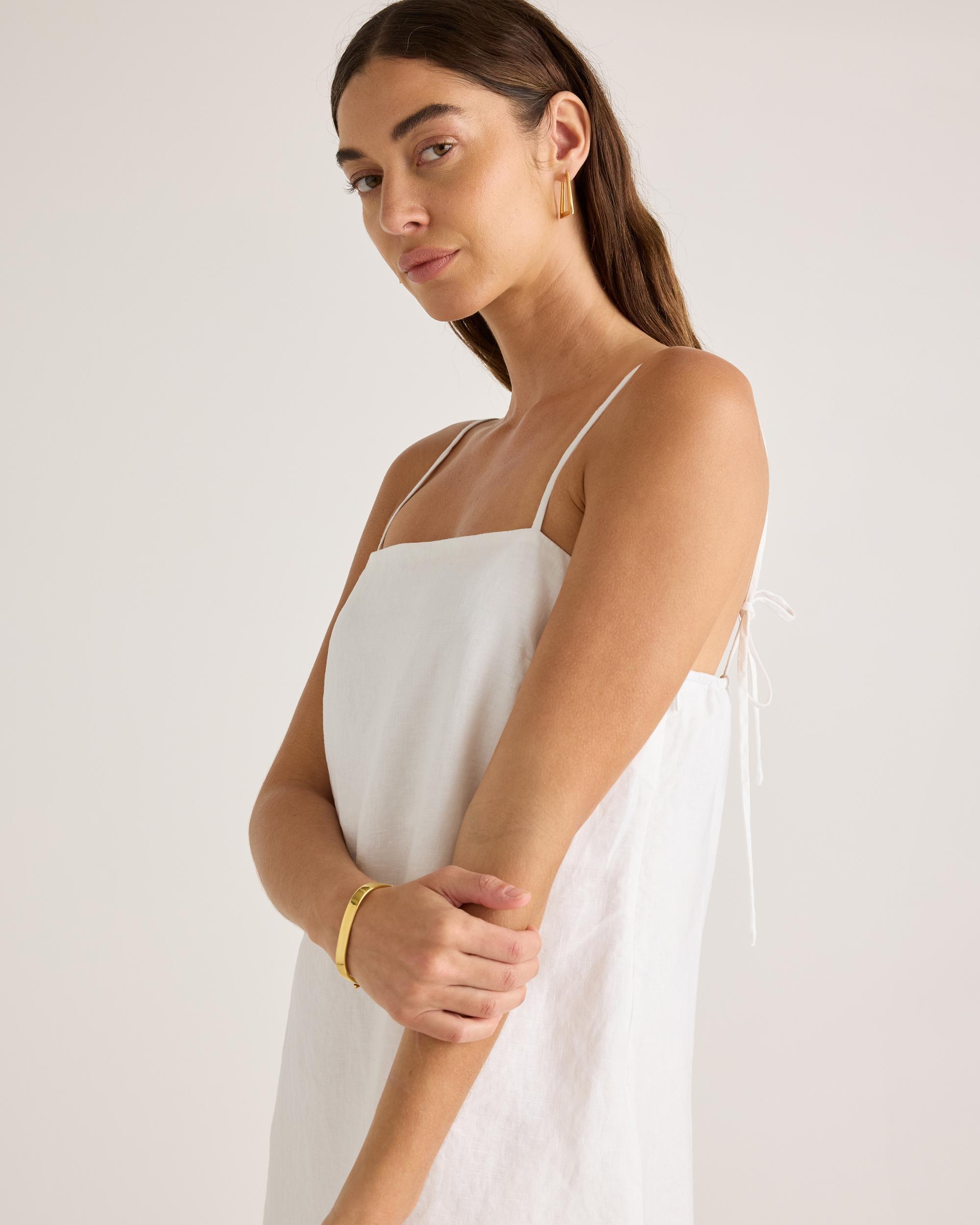Quince | Women's 100% European Linen Spaghetti Strap Mini Dress Product Image