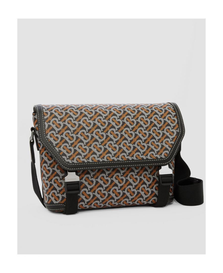 BURBERRY Monogram-pattern Leather Bag In Black Product Image