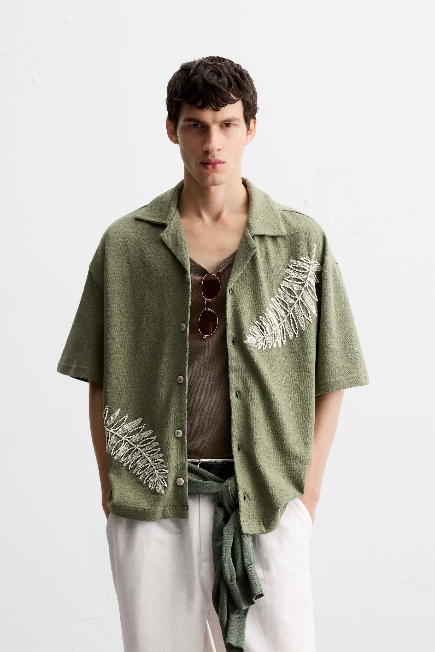 EMBROIDERED BEADED SHIRT Product Image