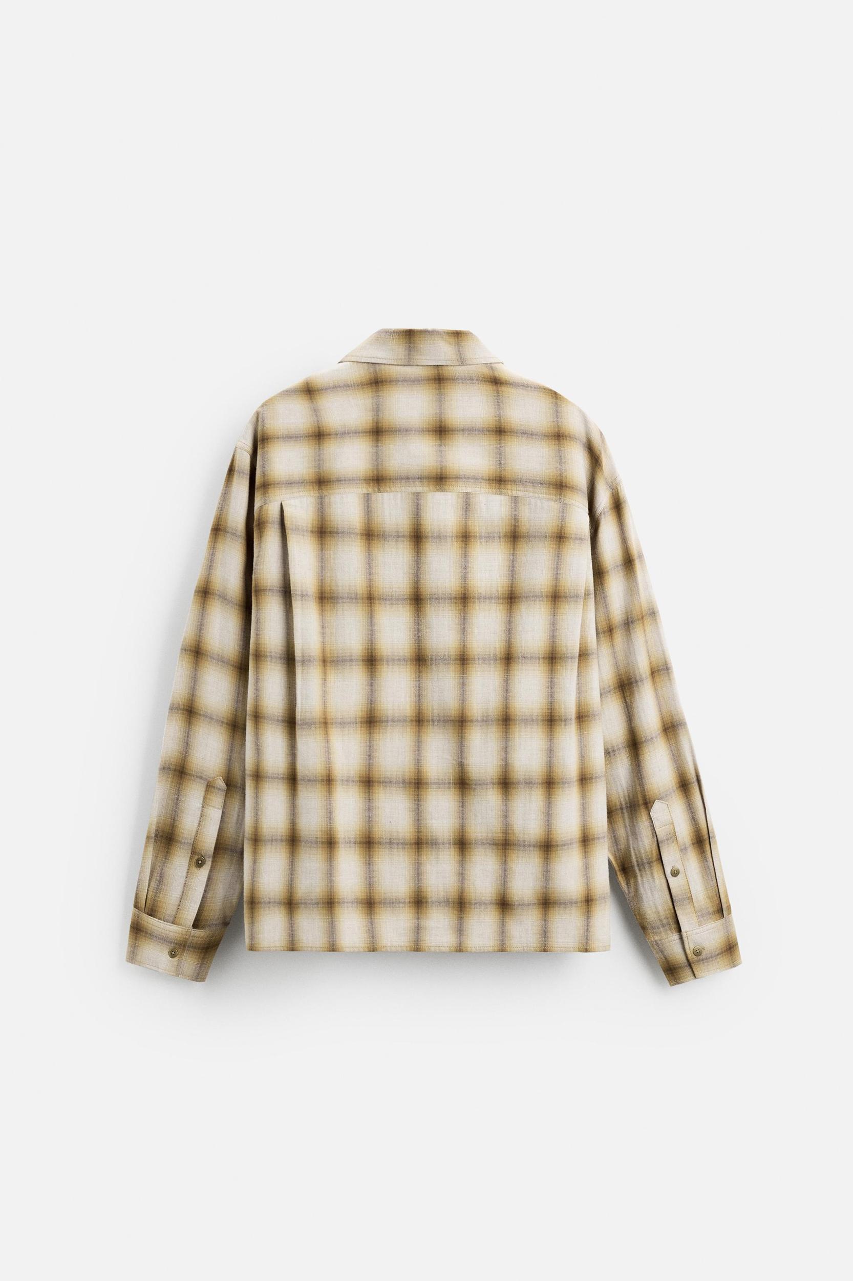 RELAXED FIT PLAID SHIRT Product Image
