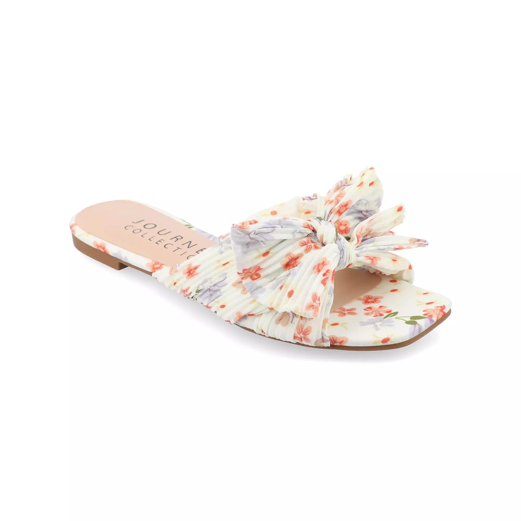 Journee Serlina Women's Tru Comfort Foam™ Slide Sandal, Size: 7.5, Light Floral Product Image