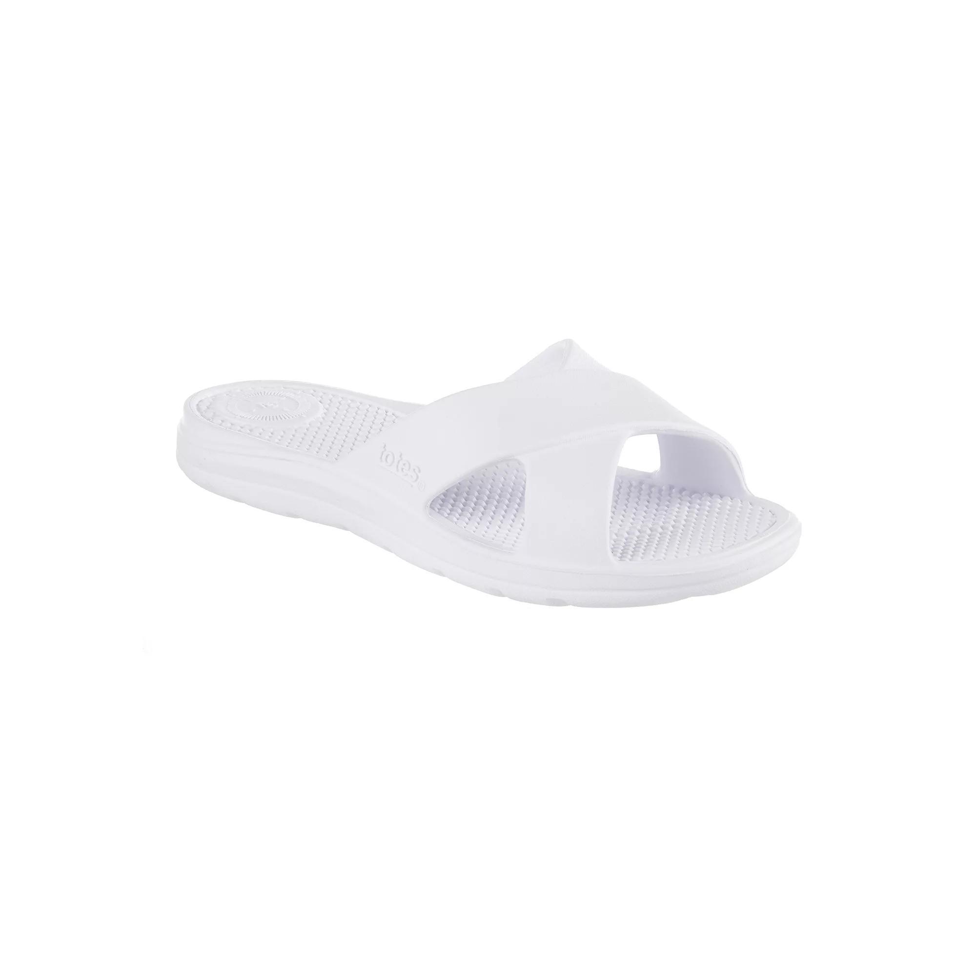 totes Womens Everywear Cross Slide Sandals Purple Product Image