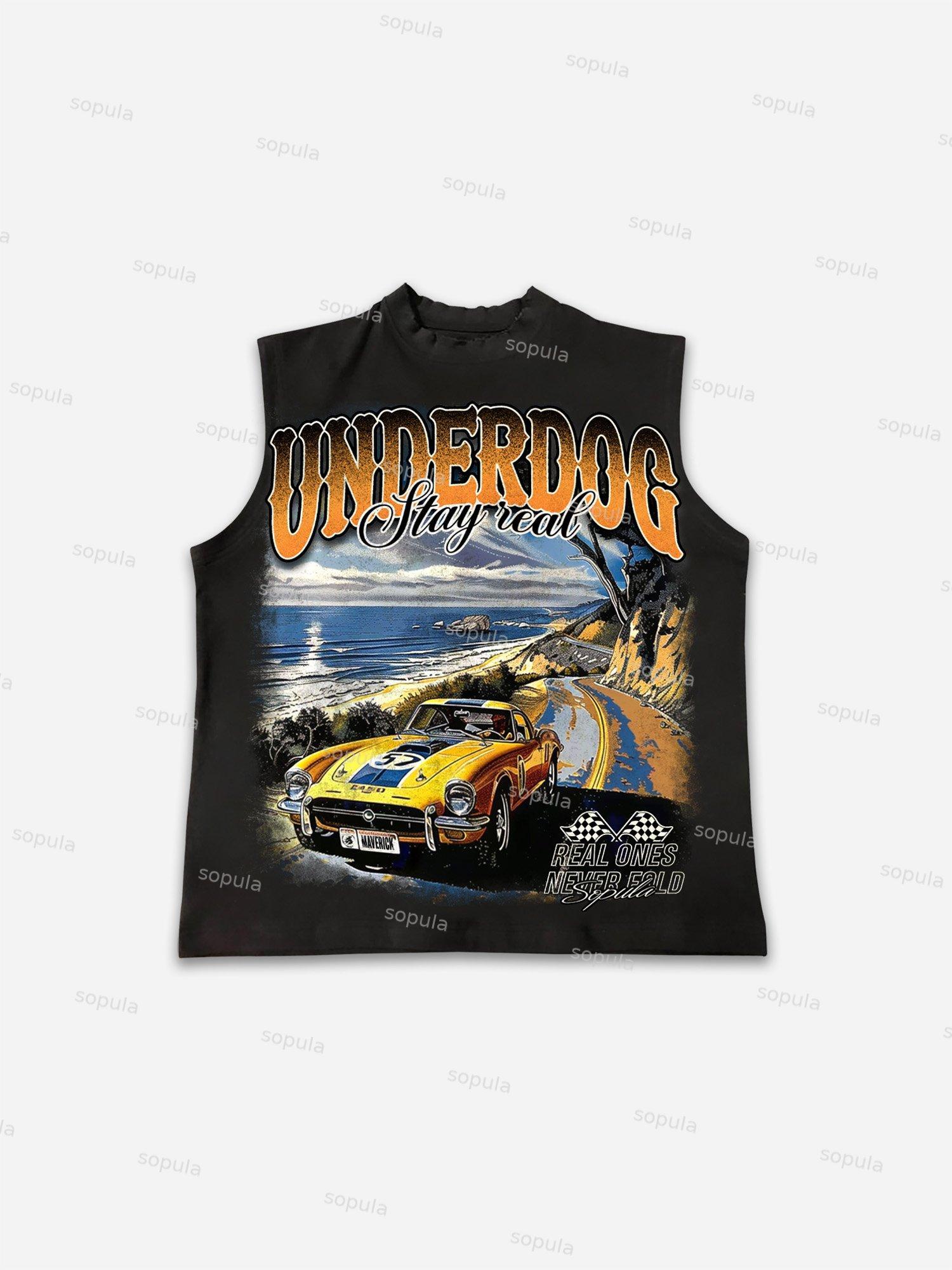 Underdog Old Vintage Racing Graphic Cotton Tank Top Product Image