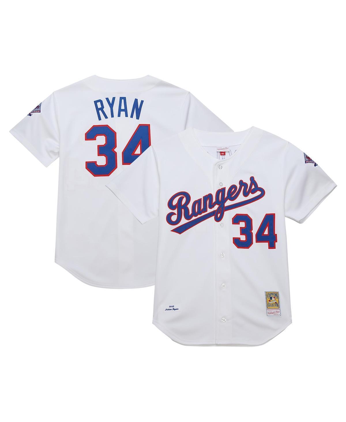 Men's Mitchell & Ness Nolan Ryan Nolan Ryan White Texas Rangers 1993 Cooperstown Collection Authentic Jersey, Size: Small Product Image