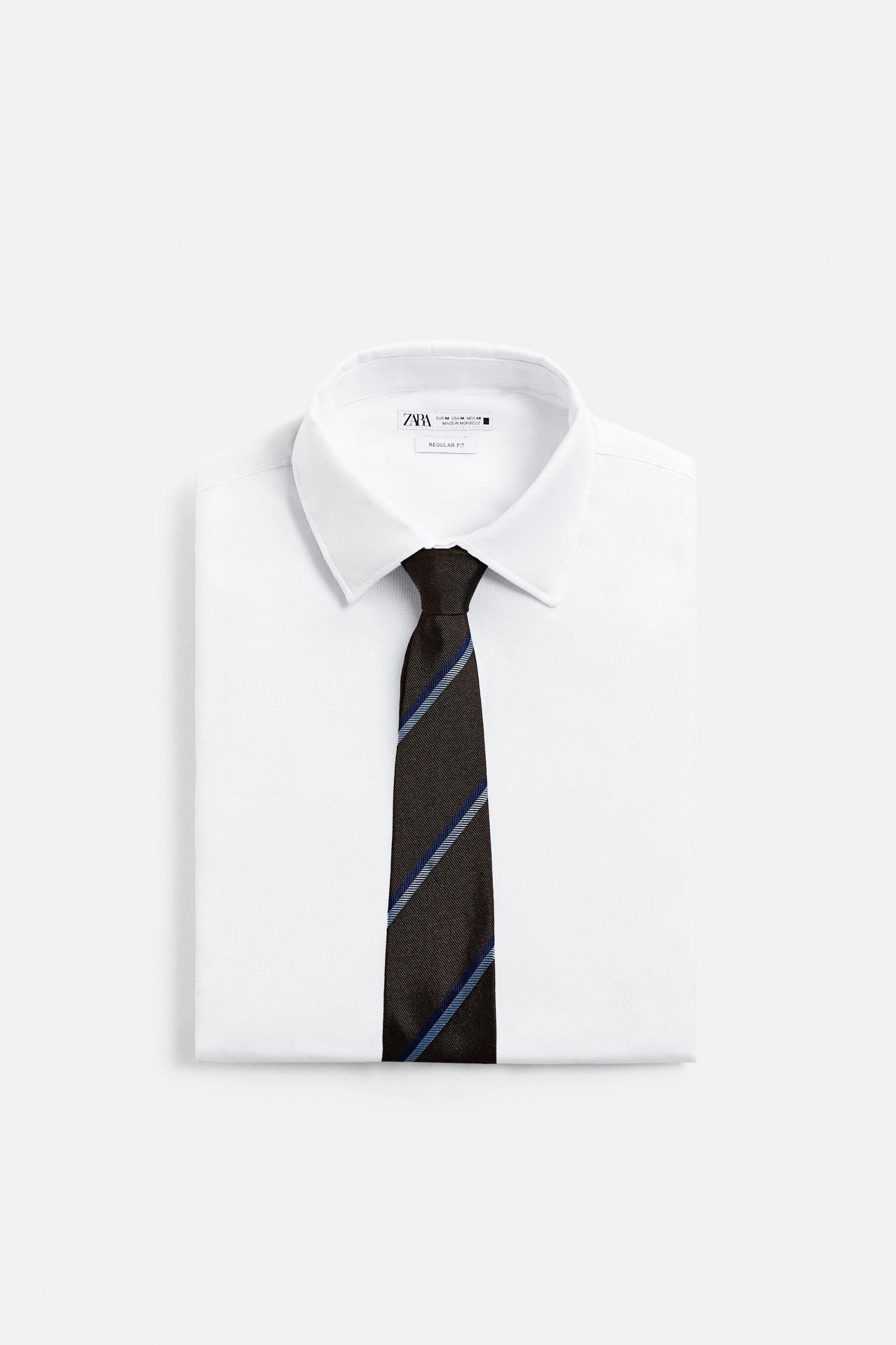 100% SILK STRIPED TIE Product Image