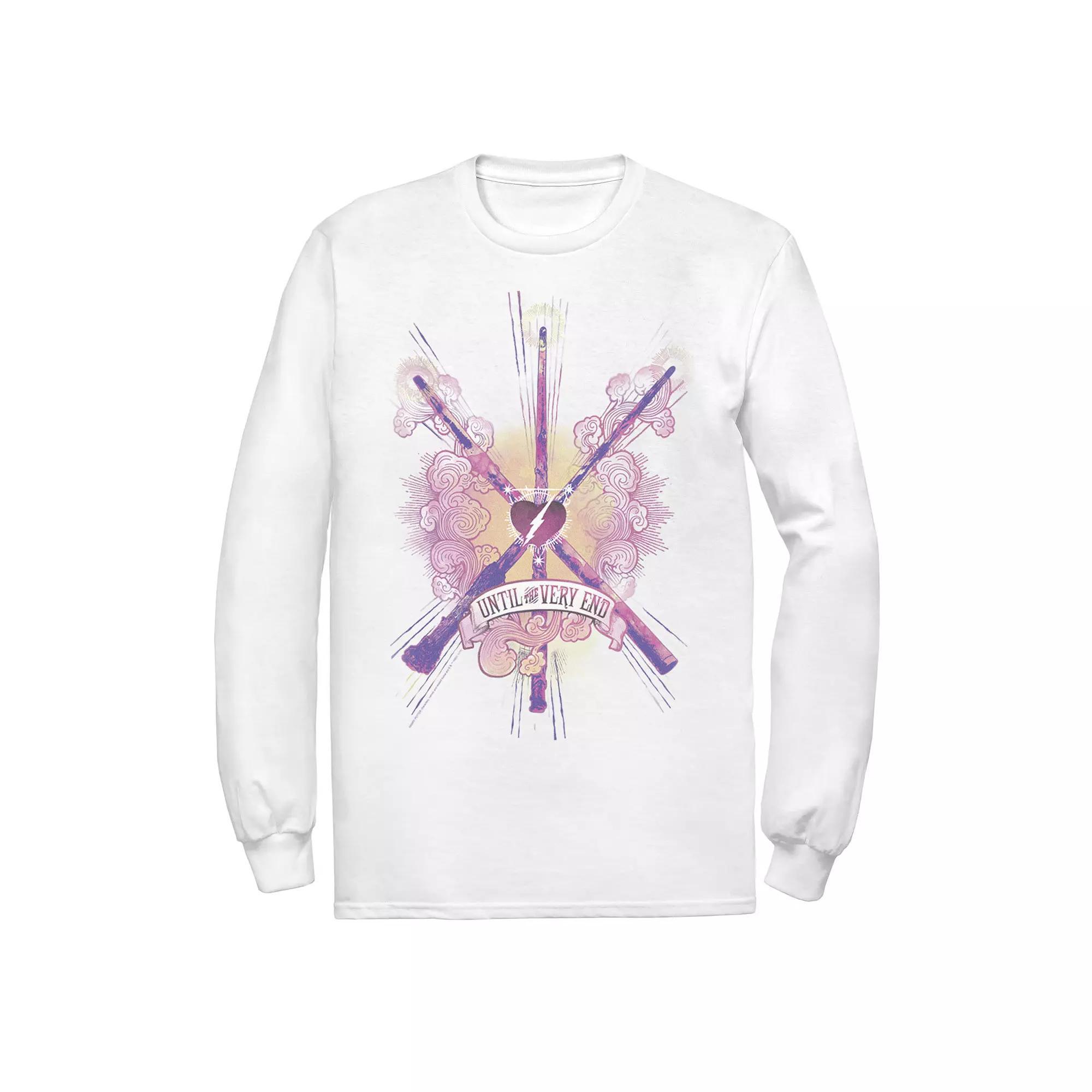 Men's Harry Potter Until The Very End Wands Tee, Size: XL, White Product Image