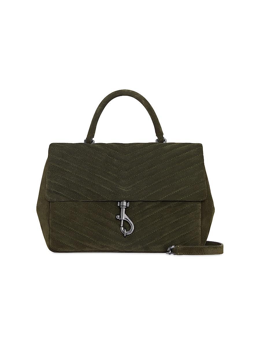 Womens Large Edie Suede Top Handle Bag Product Image