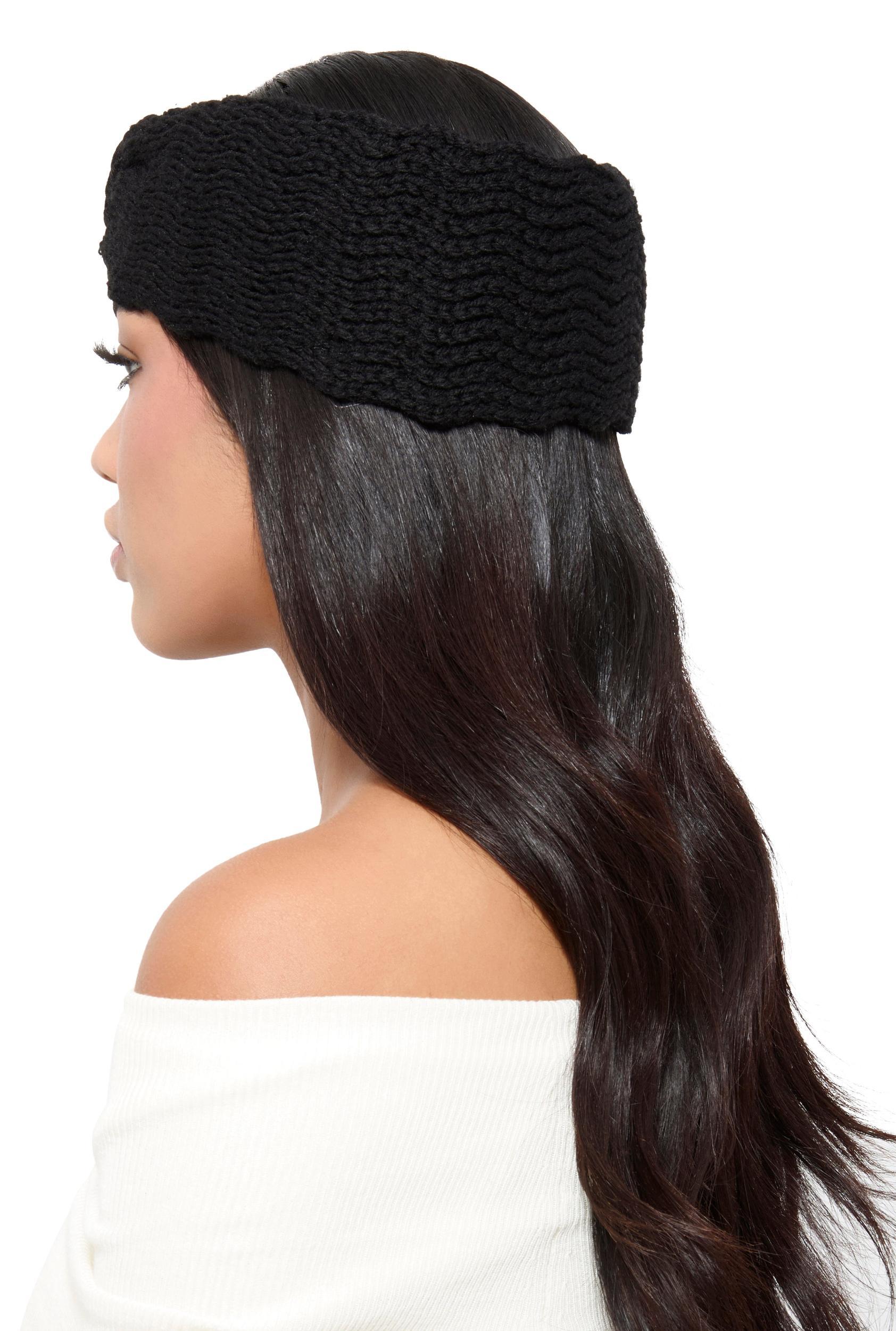 Crochet Bow Headband Female Product Image