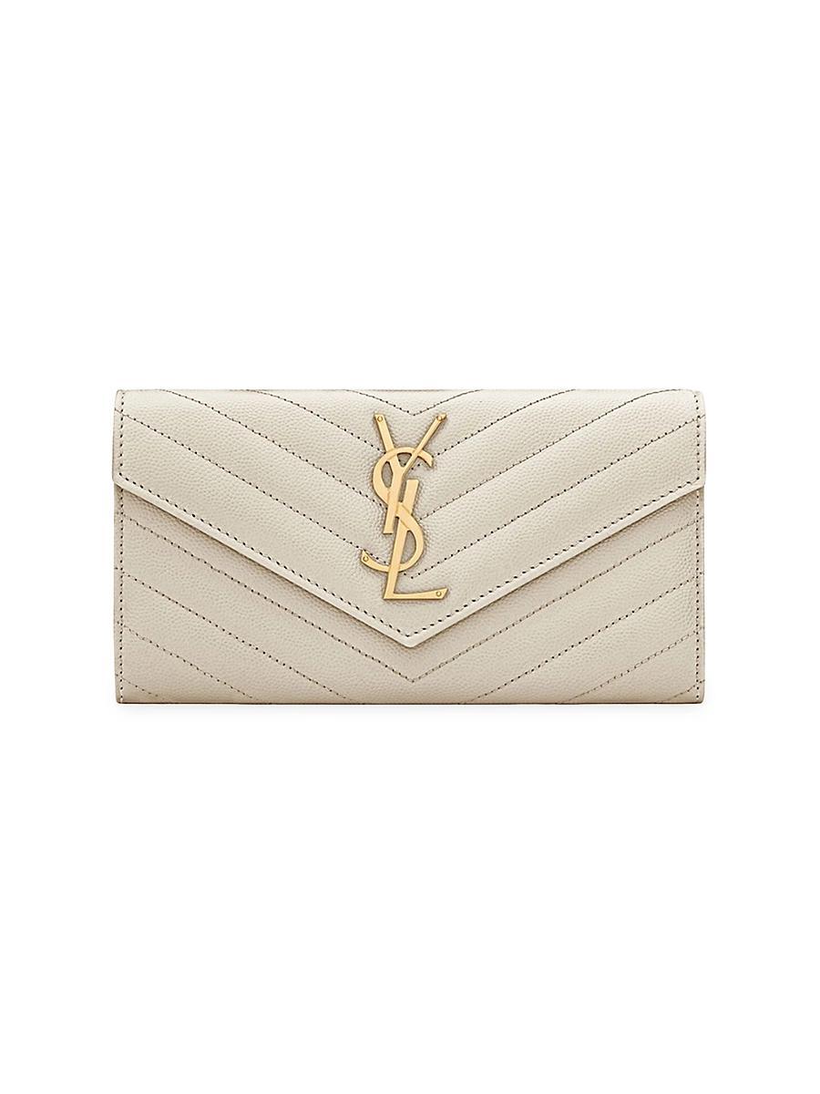 Womens Cassandre Matelasse Large Flap Wallet in Grain De Poudre Embossed Leather Product Image