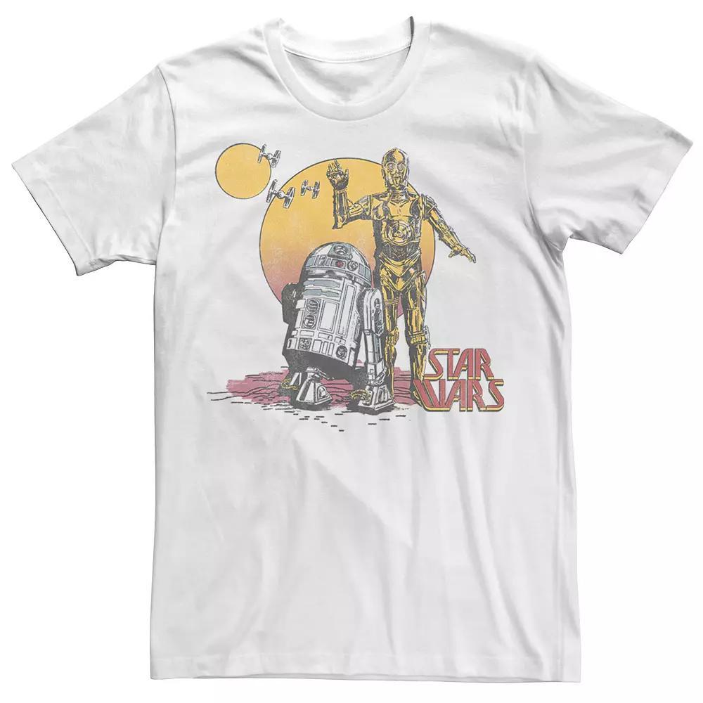 Men's Star Wars R2-D2 and C-3PO Portrait Graphic Tee, Size: XL, White Product Image