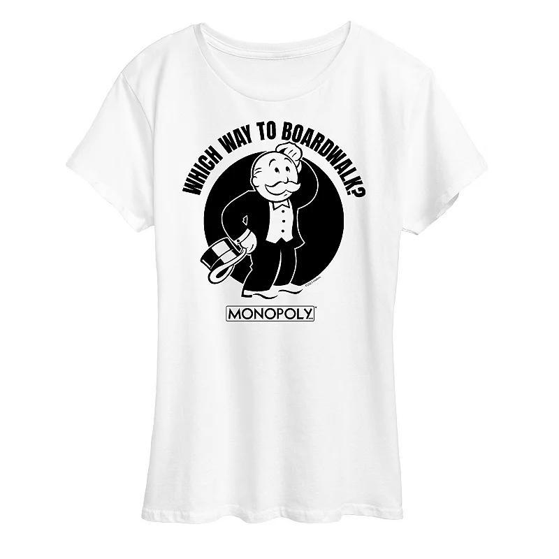 Womens Monopoly In This Economy Graphic Tee Grey Red Product Image