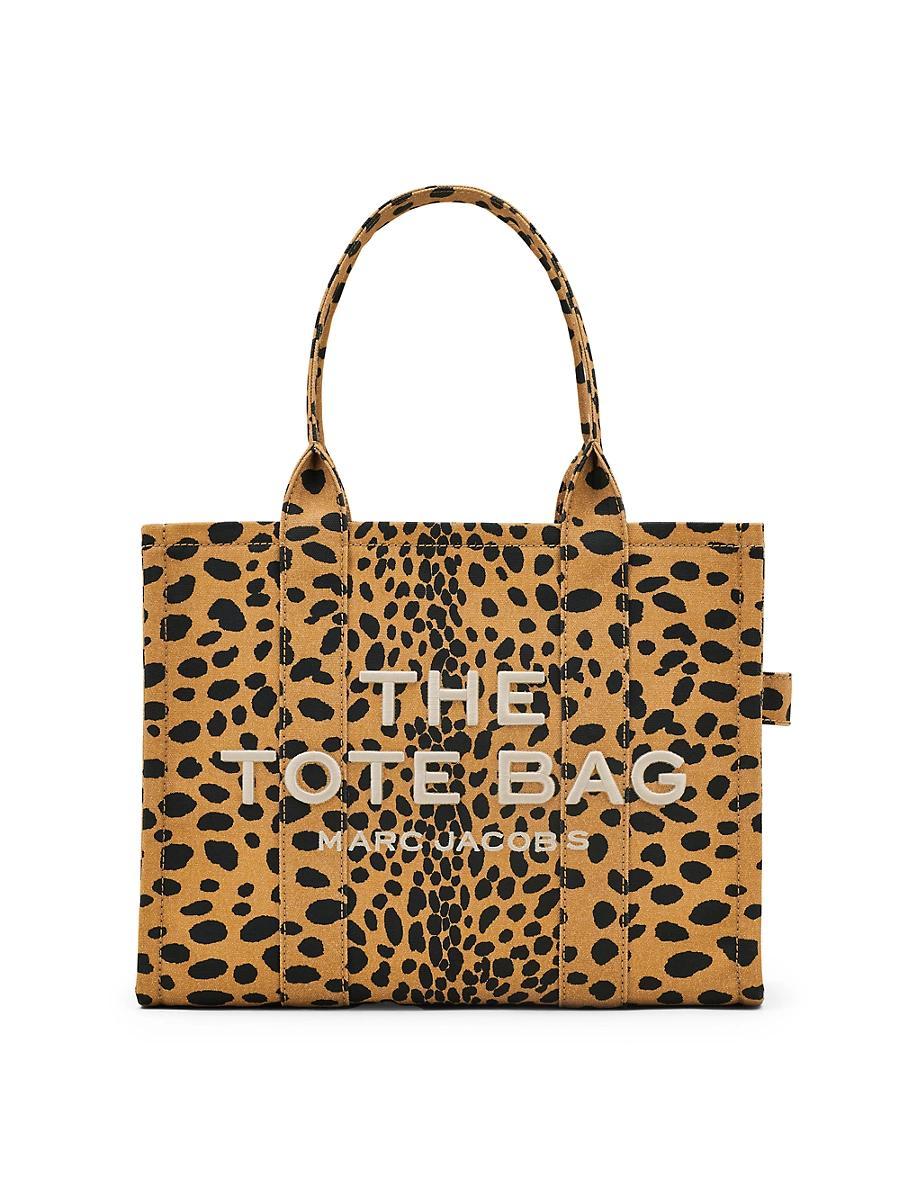 Womens The Large Cheetah Canvas Tote Bag Product Image