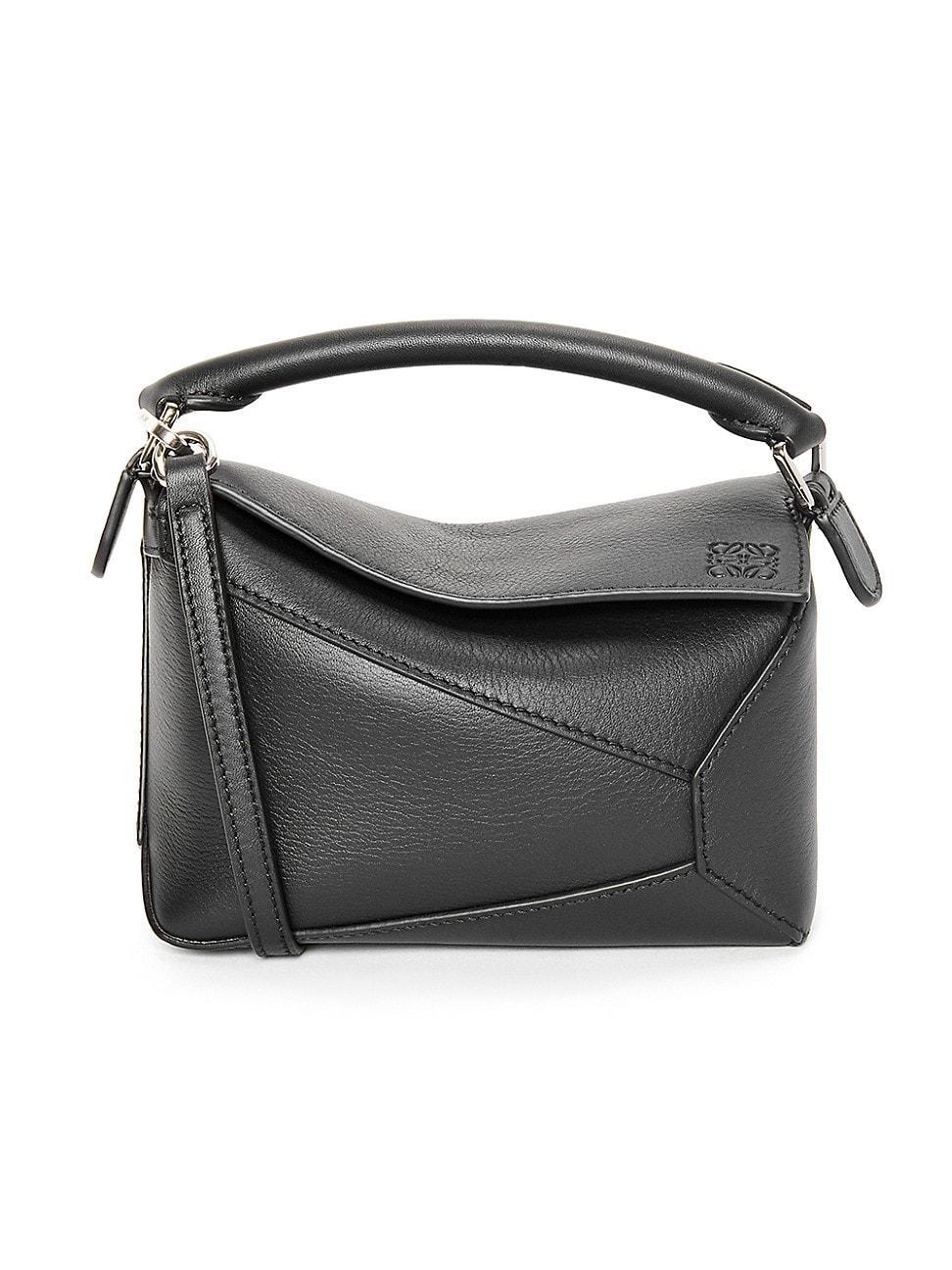Womens Mini Puzzle Edge Leather Shoulder Bag Product Image