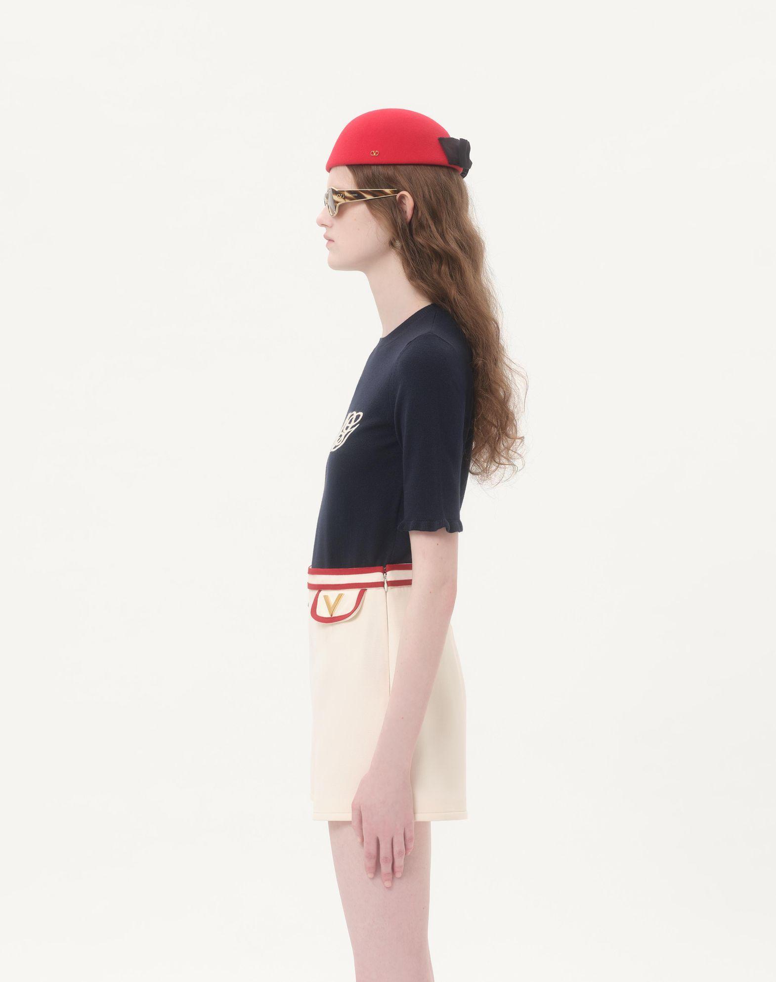 Embroidered Wool Top Product Image