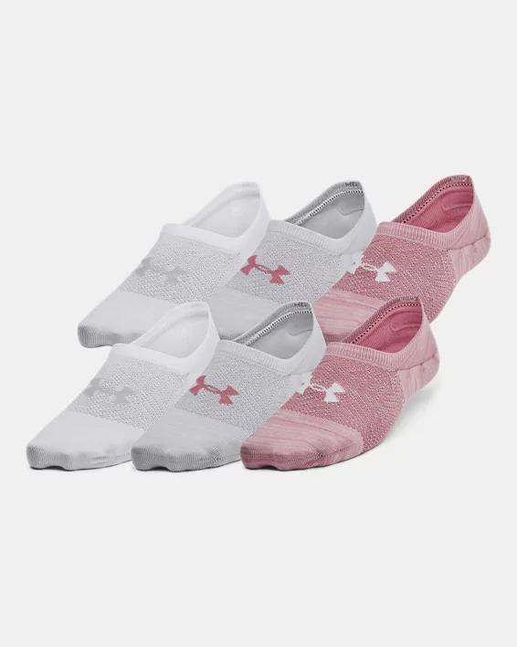 Women's Under Armour 6-Pack Breathe Lite Socks, Size: Medium, Gray Gray Castlerock Product Image