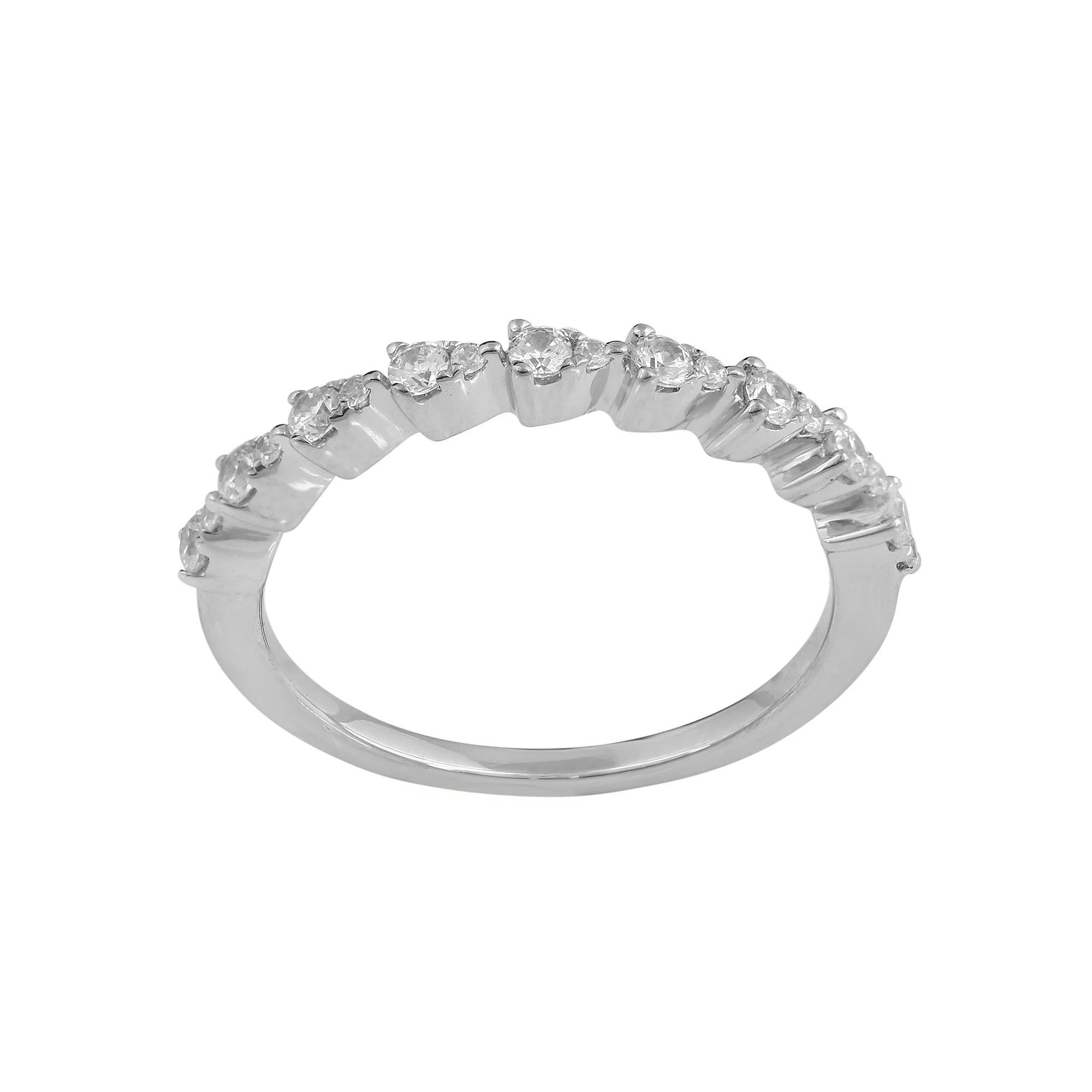 Sterling Silver 1/3 Carat T.W. Diamond Anniversary Ring, Women's, Size: 6 Product Image