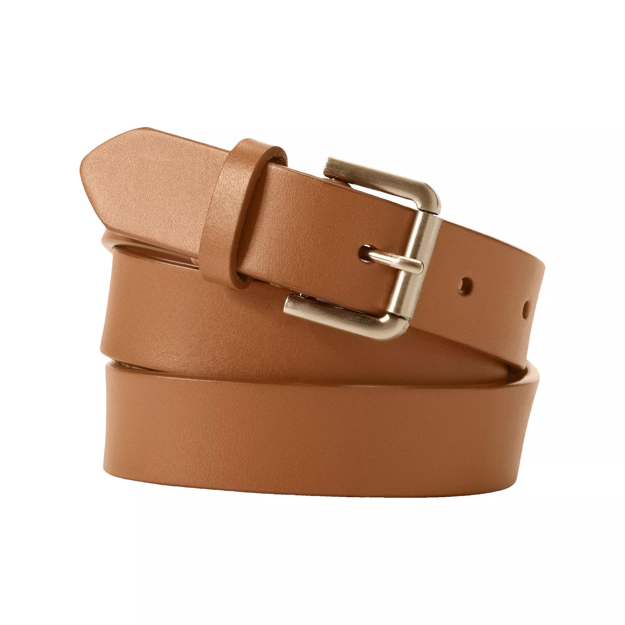 Women's Lands' End Classic Leather Belt, Size: 2XL, Red Product Image