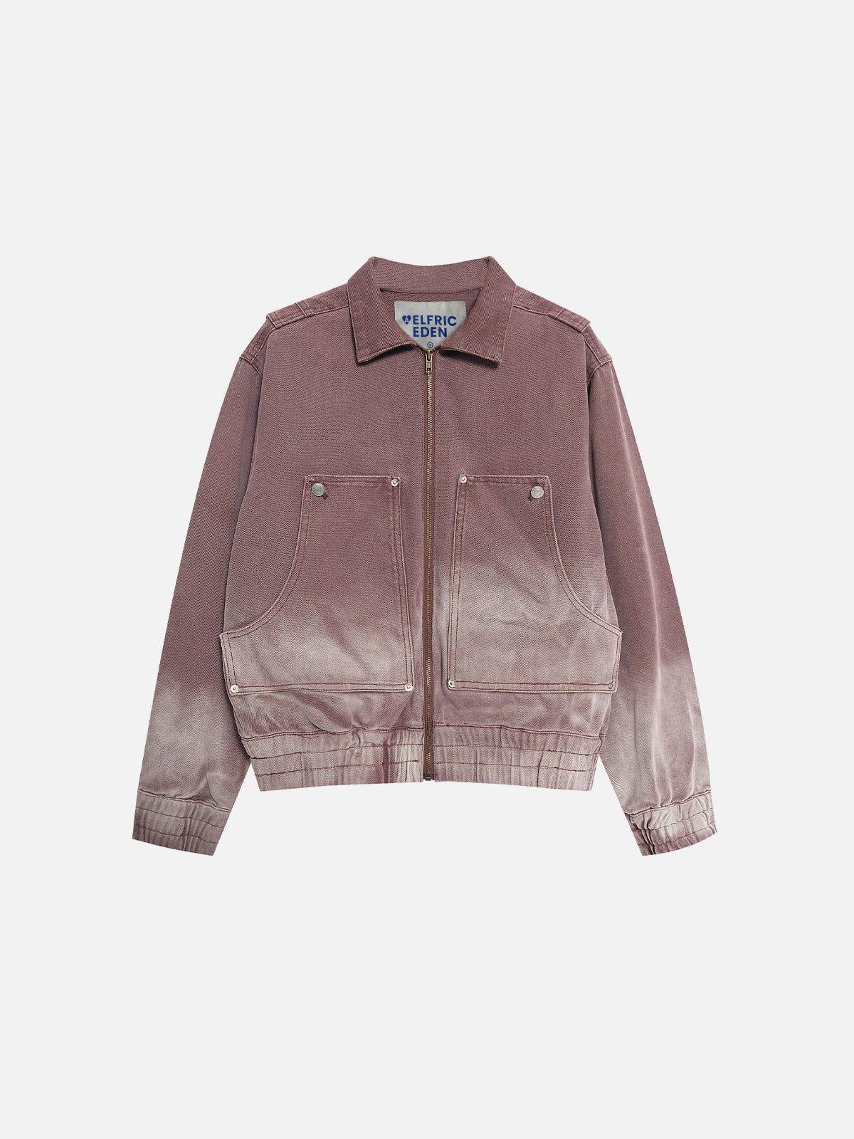 Aelfric Eden Gradient Washed Boxy Zip Up Jacket Product Image