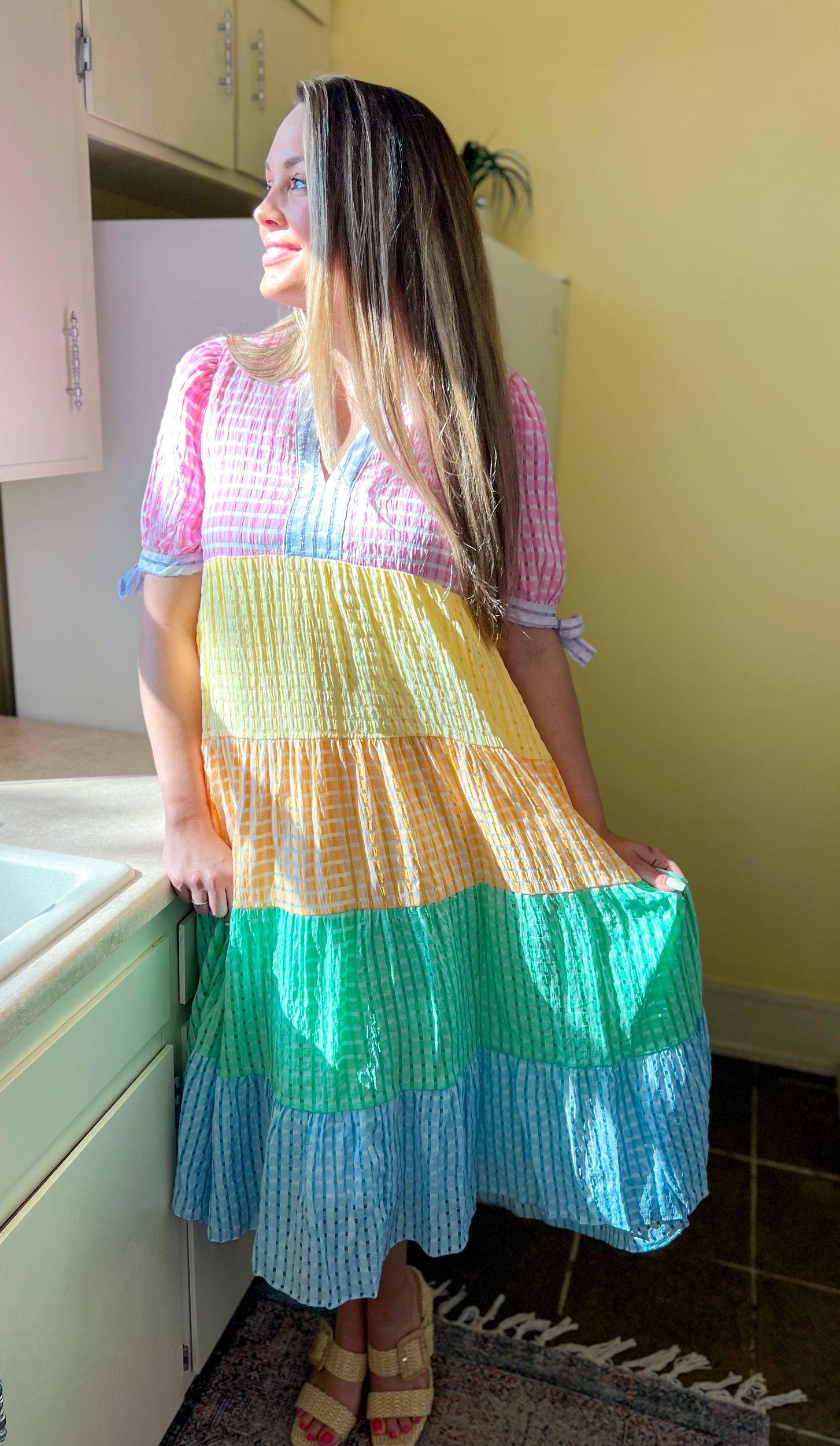 Sunday's Best Gingham Maxi Dress Product Image