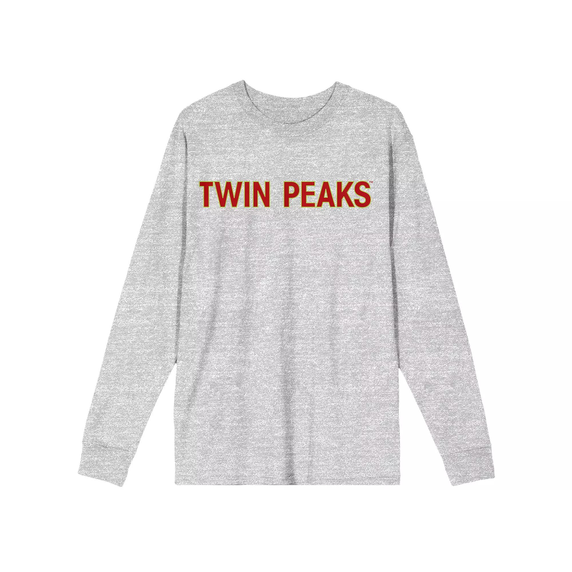 Men's Twin Peaks 1990 Logo Long Sleeve, Size: Small, Gray Product Image