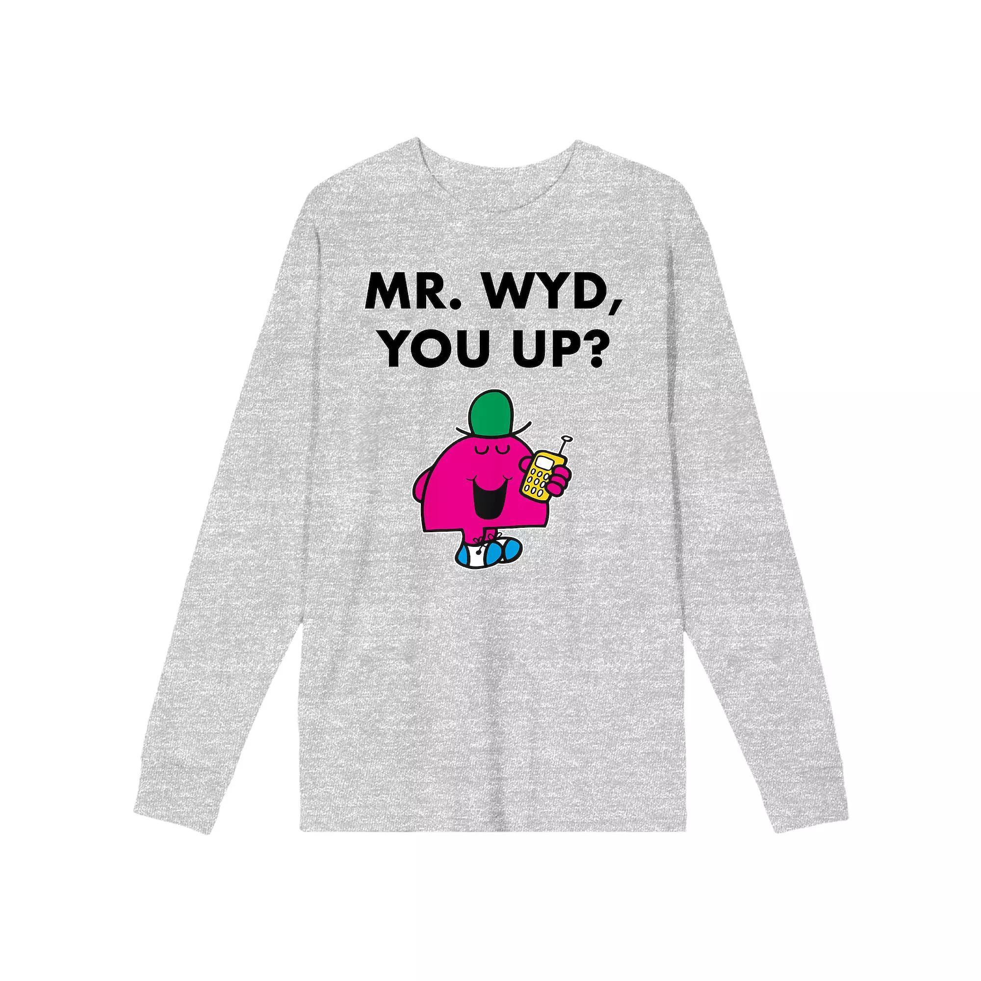Men's Mr. Men And Little Miss Meme Graphic Tee, Size: Large, Grey Product Image
