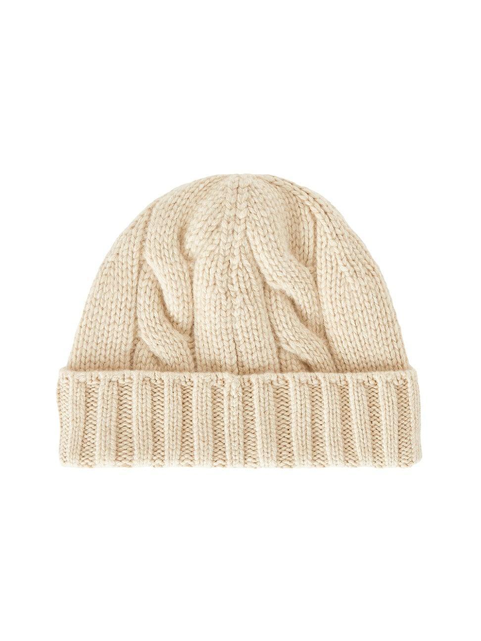 Cashmere Cable Knit Beanie Product Image