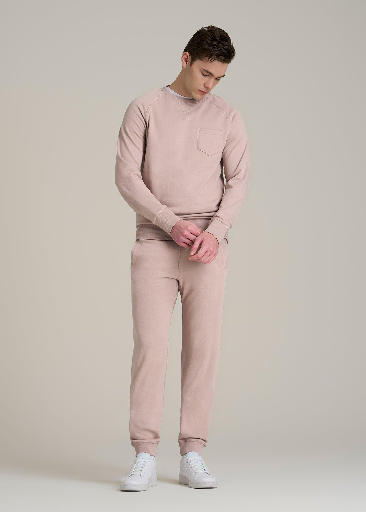 Wearever 2.0 French Terry Crewneck Sweatshirt for Tall Men in Desert Rose Product Image