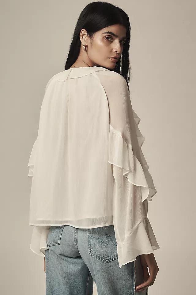 By Anthropologie Sleeveless Ruffled Blouse Product Image