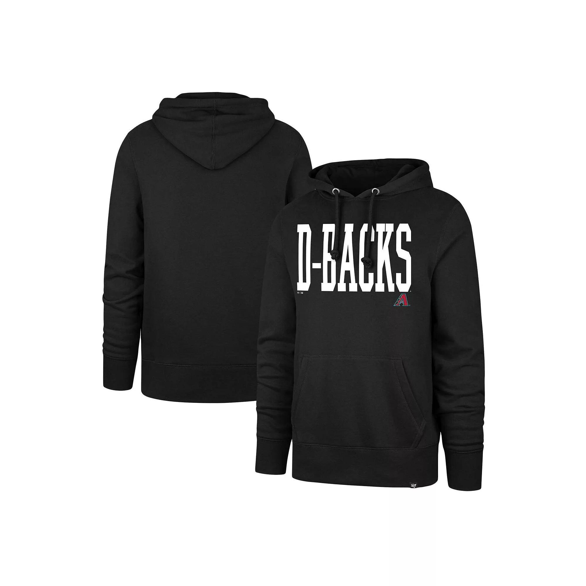 Men's '47 Black Arizona Diamondbacks Dime Headline Pullover Hoodie, Size: Large Product Image