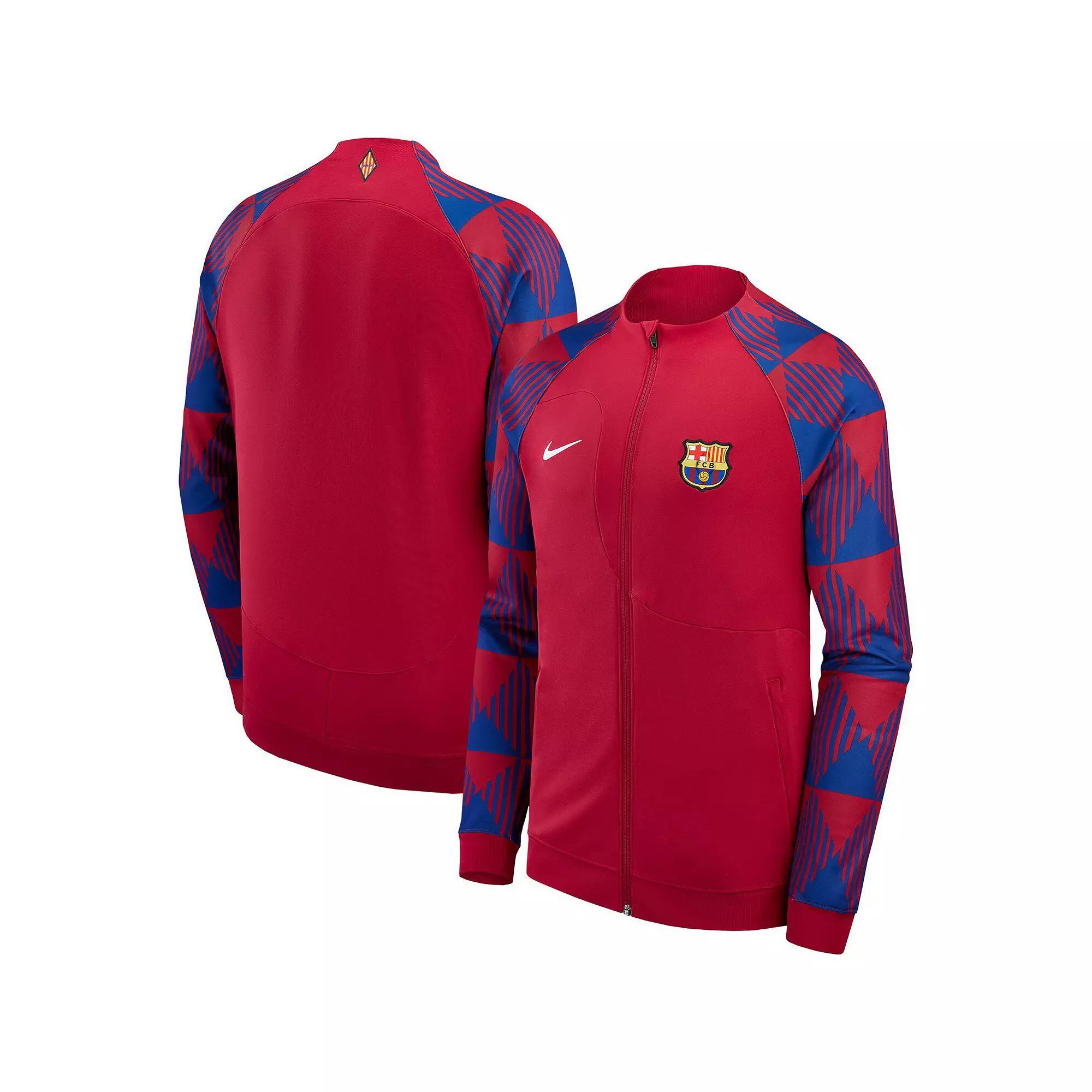 Men's Nike Red Barcelona 2023/24 Academy Pro Anthem Raglan Performance Full-Zip Jacket, Size: 2XL, Bar Red Product Image