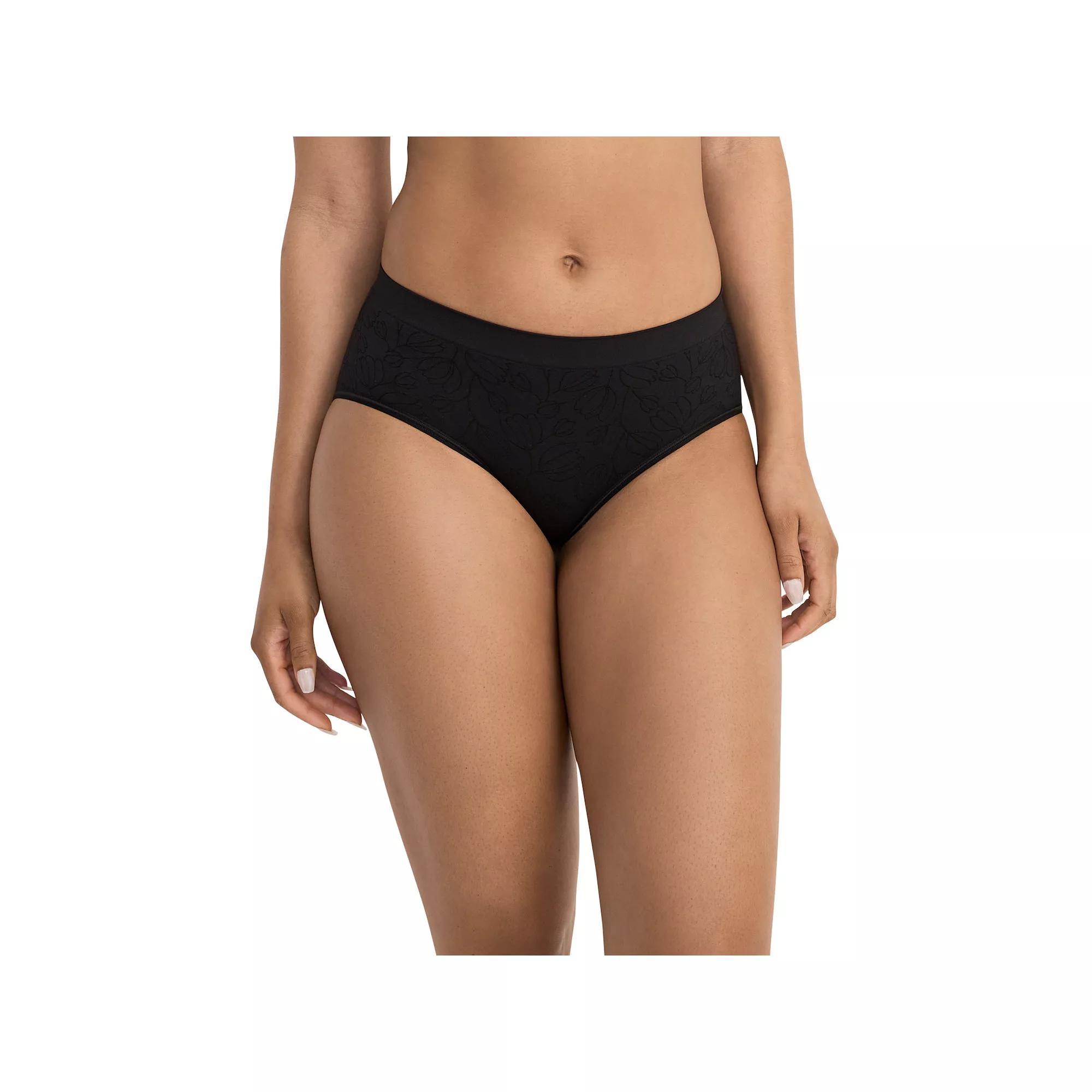 Women's Jockey® Seamfree® Hipster Panty 3787, Size: XXL, Black Floral Product Image