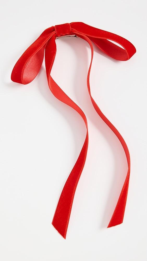 Jennifer Behr Aida Velvet Bow Barrette | Shopbop Product Image