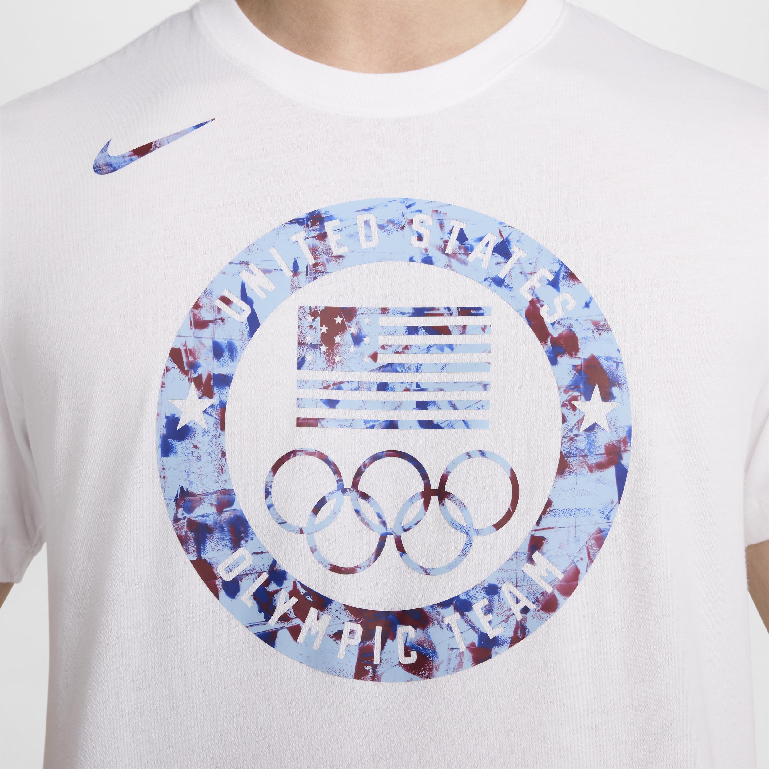 Men's Nike White Team USA Puck Club T-Shirt, Size: XL, Usa White Product Image
