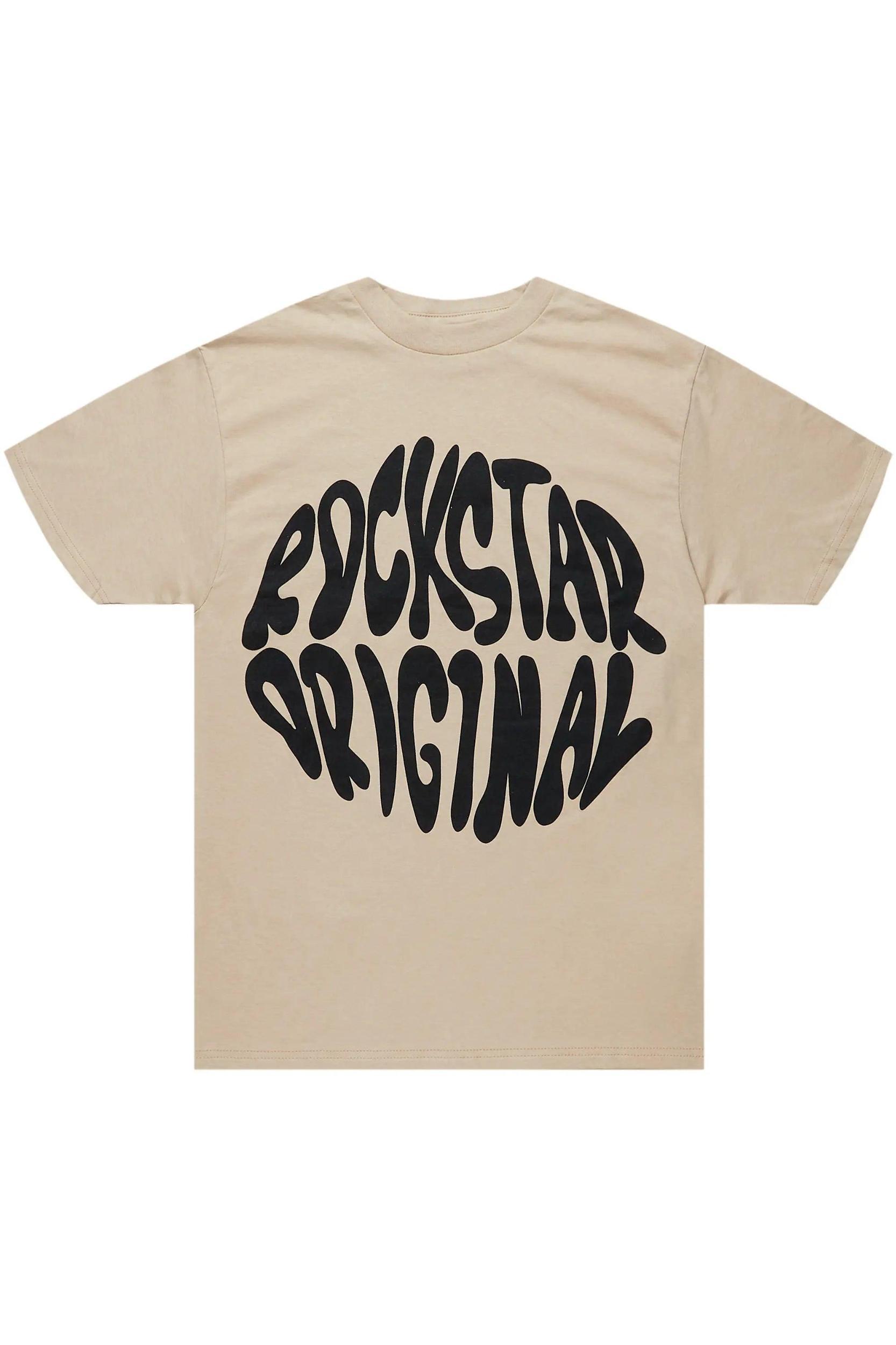 Thierry Beige Graphic T-Shirt Male Product Image