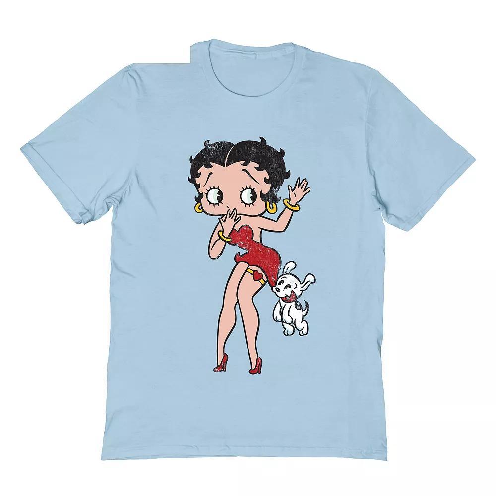 Men's Betty Boop T-Shirt, Size: XXL, Light Blue Product Image