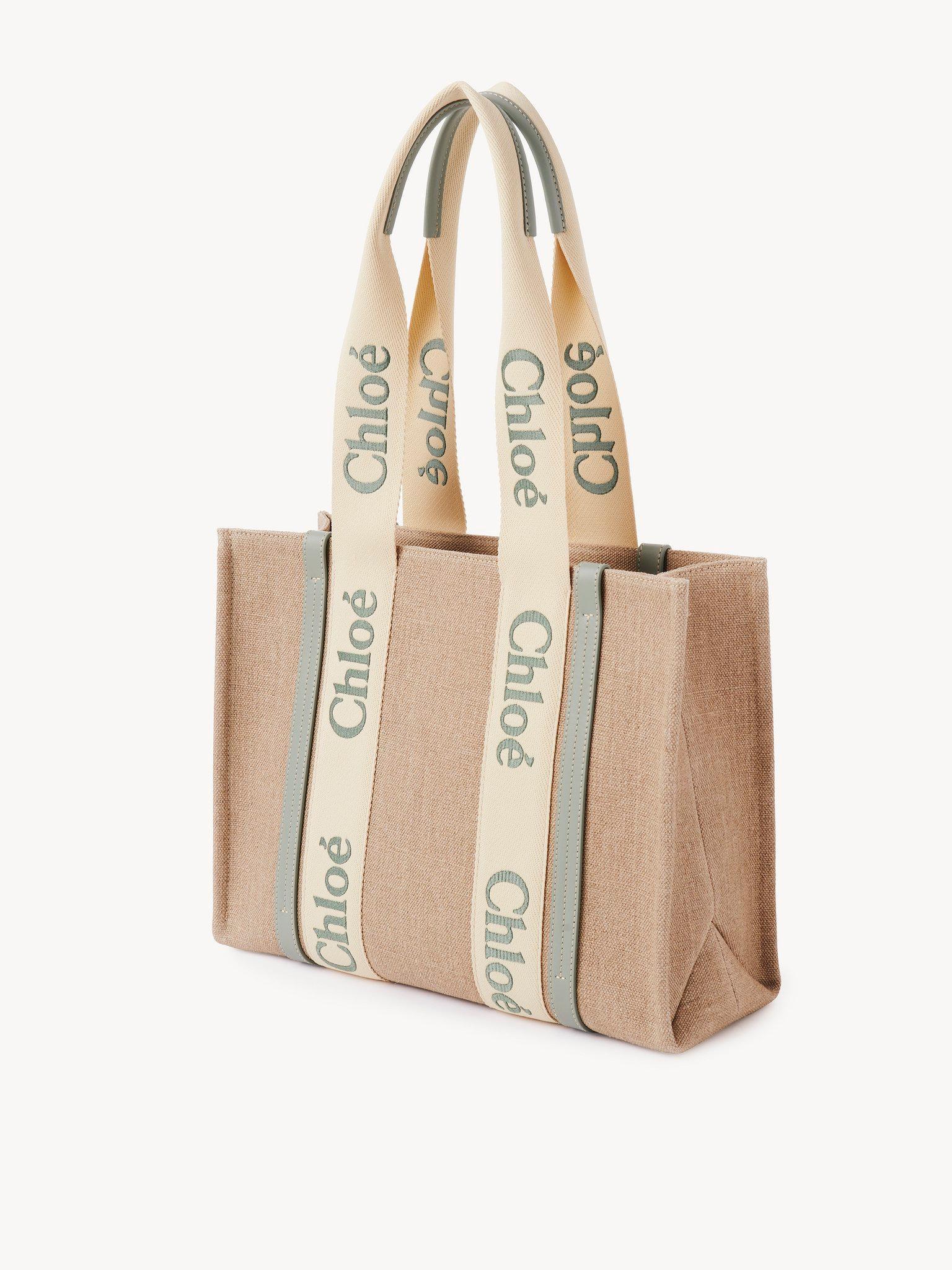 Woody tote bag in linen Product Image