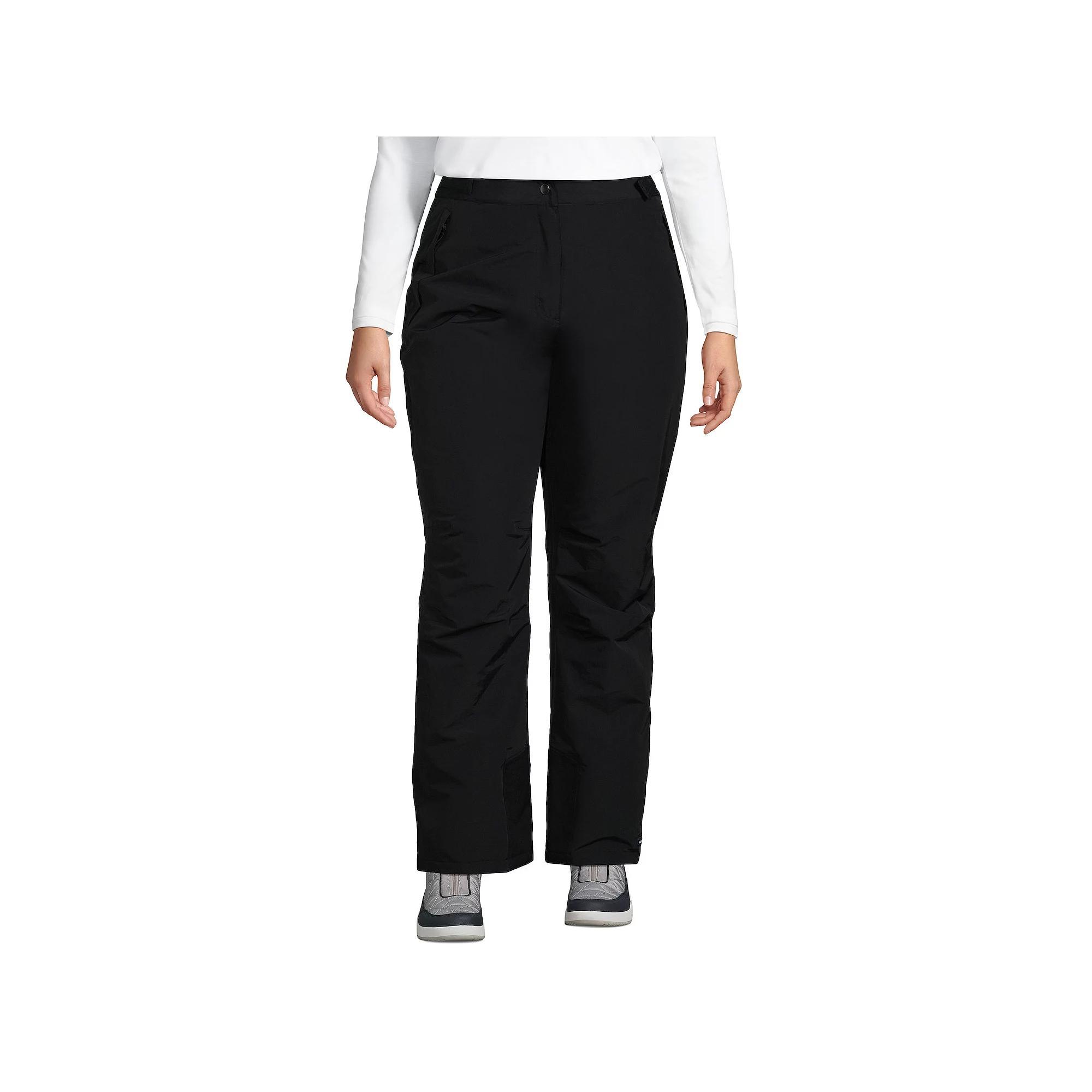 Plus Size Lands' End Squall Waterproof Insulated Snow Pants, Women's, Size: 1XL, Black Product Image
