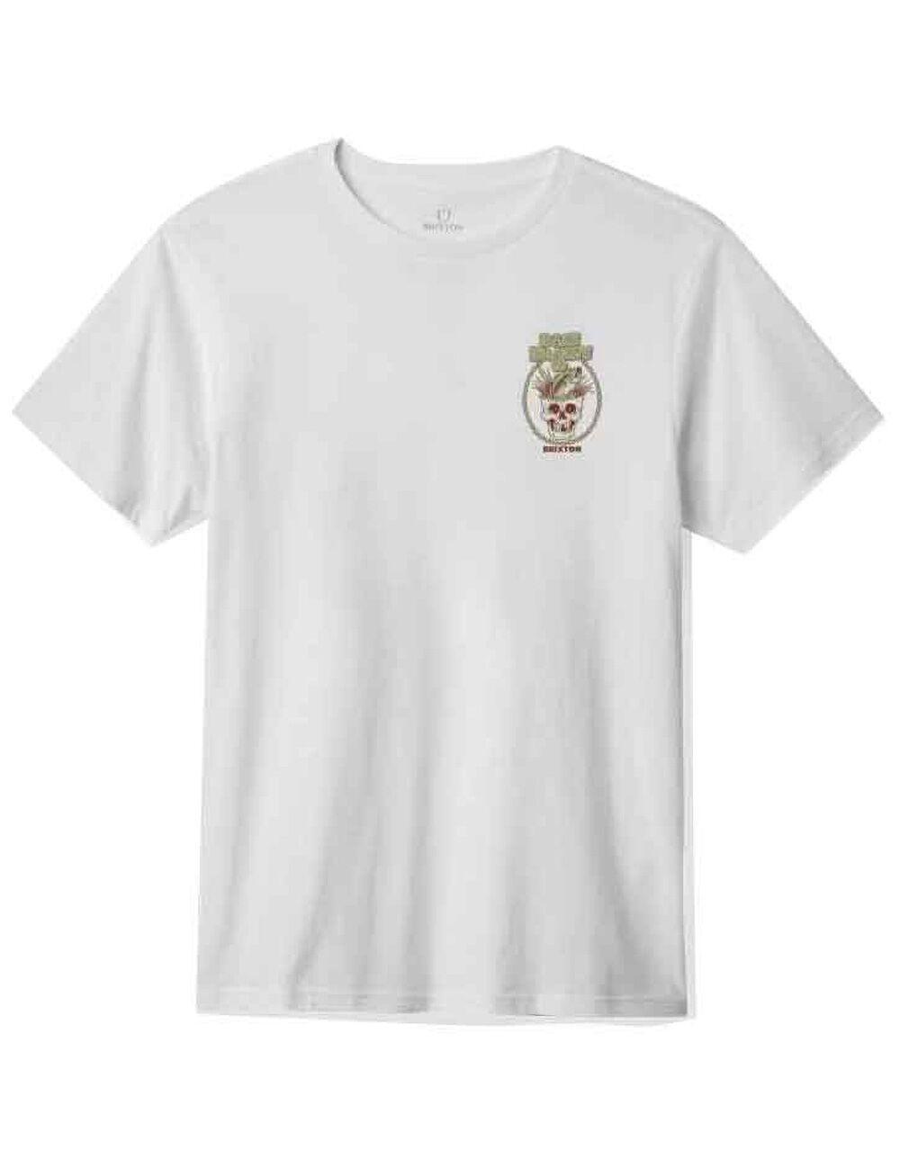 BRIXTON Bass Brains Skull Mens Tee - WHITE Product Image