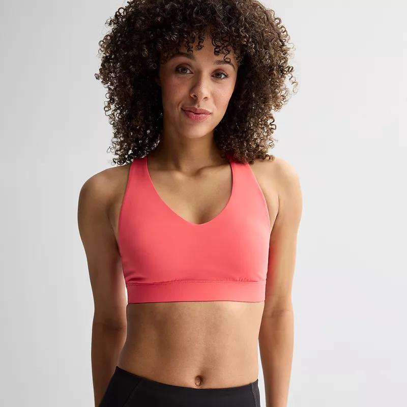 Tek Gear® Ultrastretch Medium-Impact V-Neck Sports Bra, Women's, Size: XL, Modern White Product Image