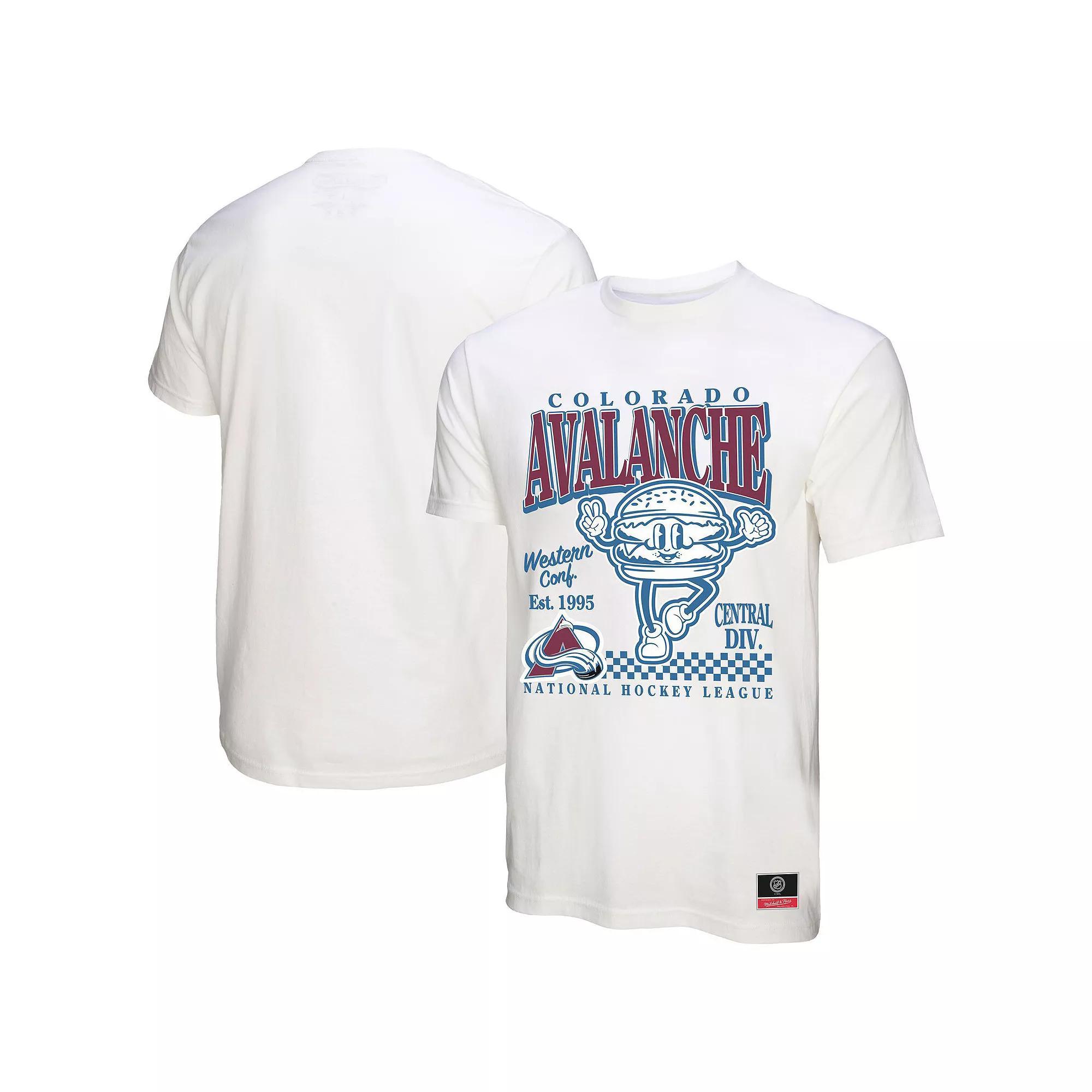 Men's Mitchell & Ness White Colorado Avalanche Local Food T-Shirt, Size: Small Product Image