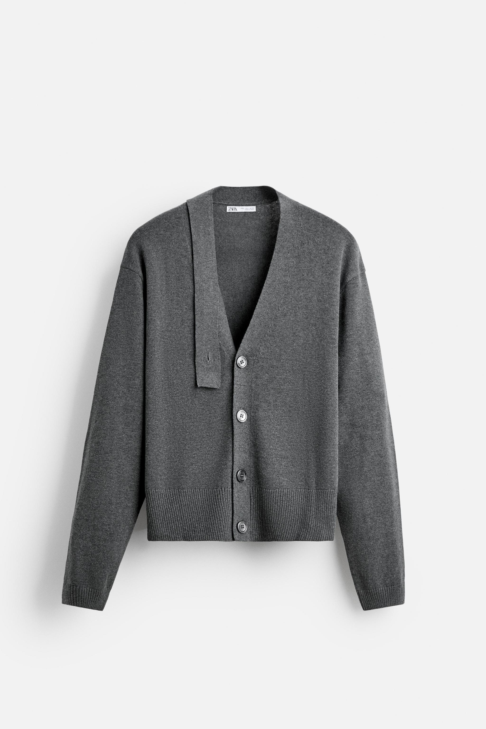 ASYMMETRICAL COLLAR CARDIGAN Product Image