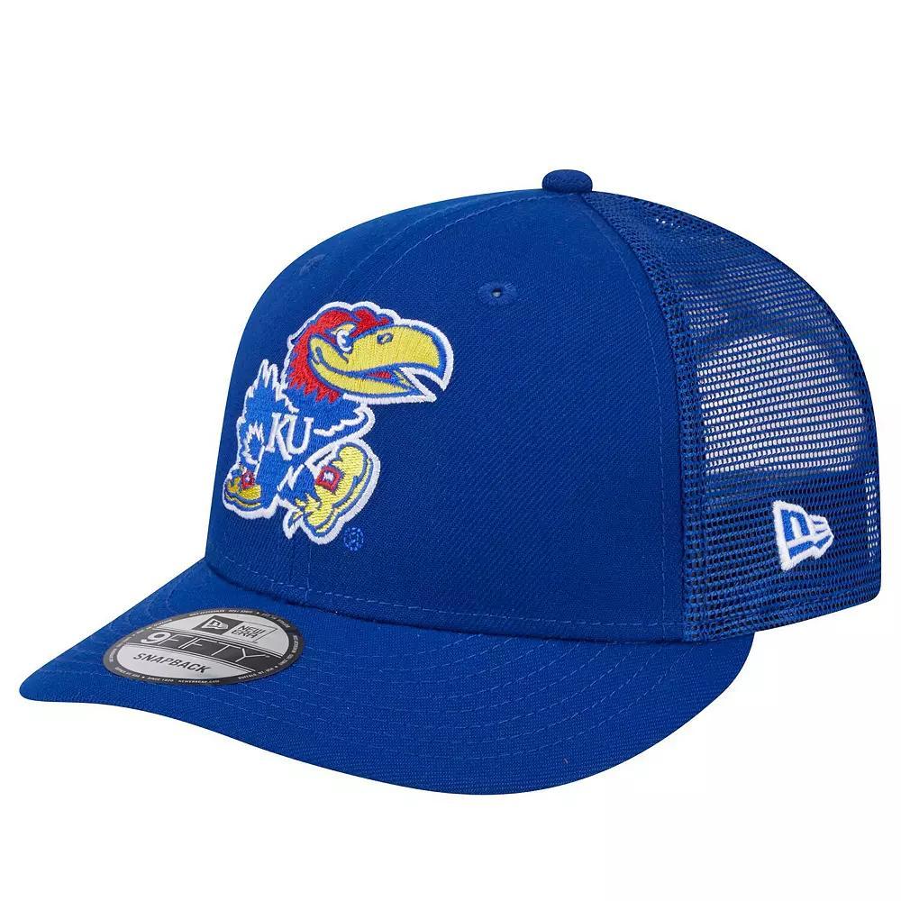 Mens New Era Royal Kansas Jayhawks Trucker 9FIFTY Snapback Hat Product Image