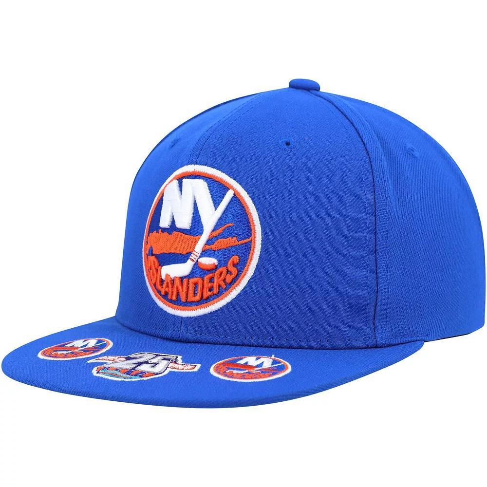 Men's Mitchell & Ness Royal New York Islanders Vintage Hat Trick Snapback Hat, Isl Blue Product Image