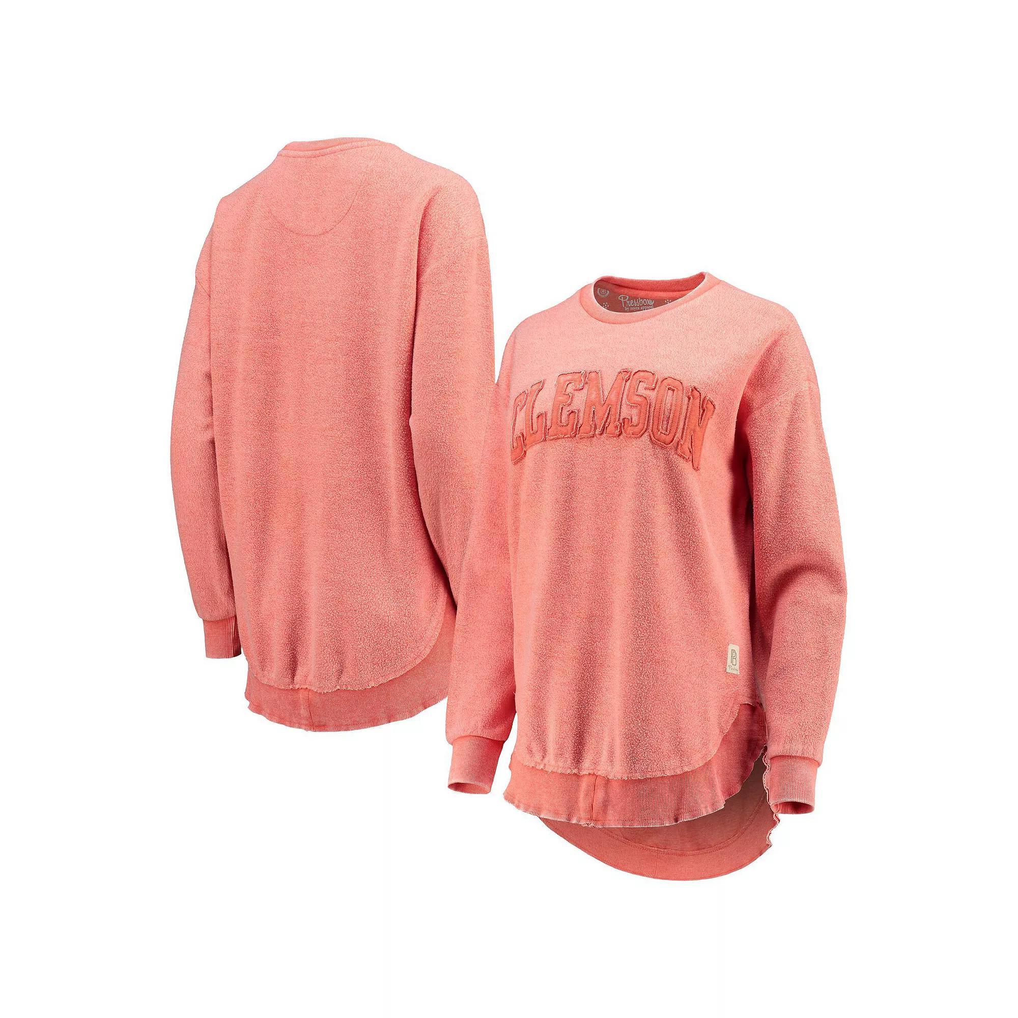 Women's Pressbox Orange Clemson Tigers Ponchoville Pullover Sweatshirt, Size: Medium Product Image