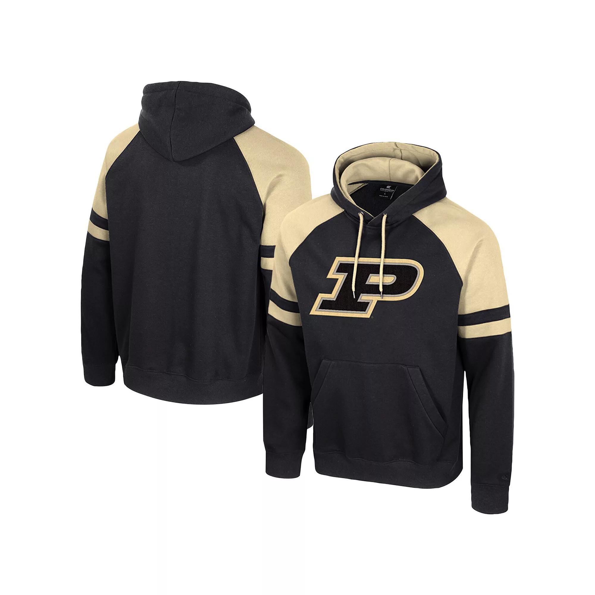 Mens Colosseum Purdue Boilermakers Todd Raglan Pullover Hoodie Product Image
